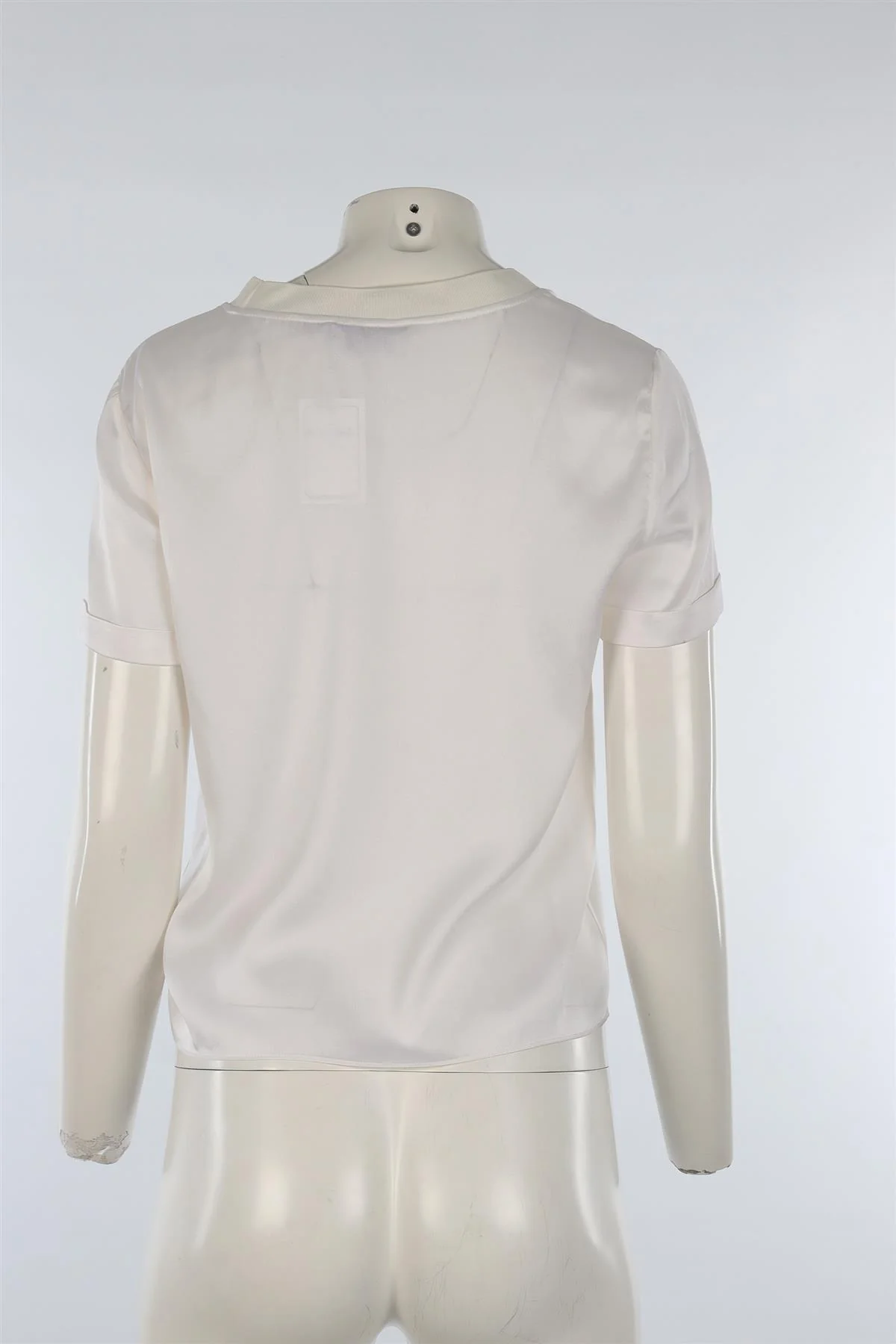 ALICE + OLIVIA WHITE SILK TOP SMALL - Image 4