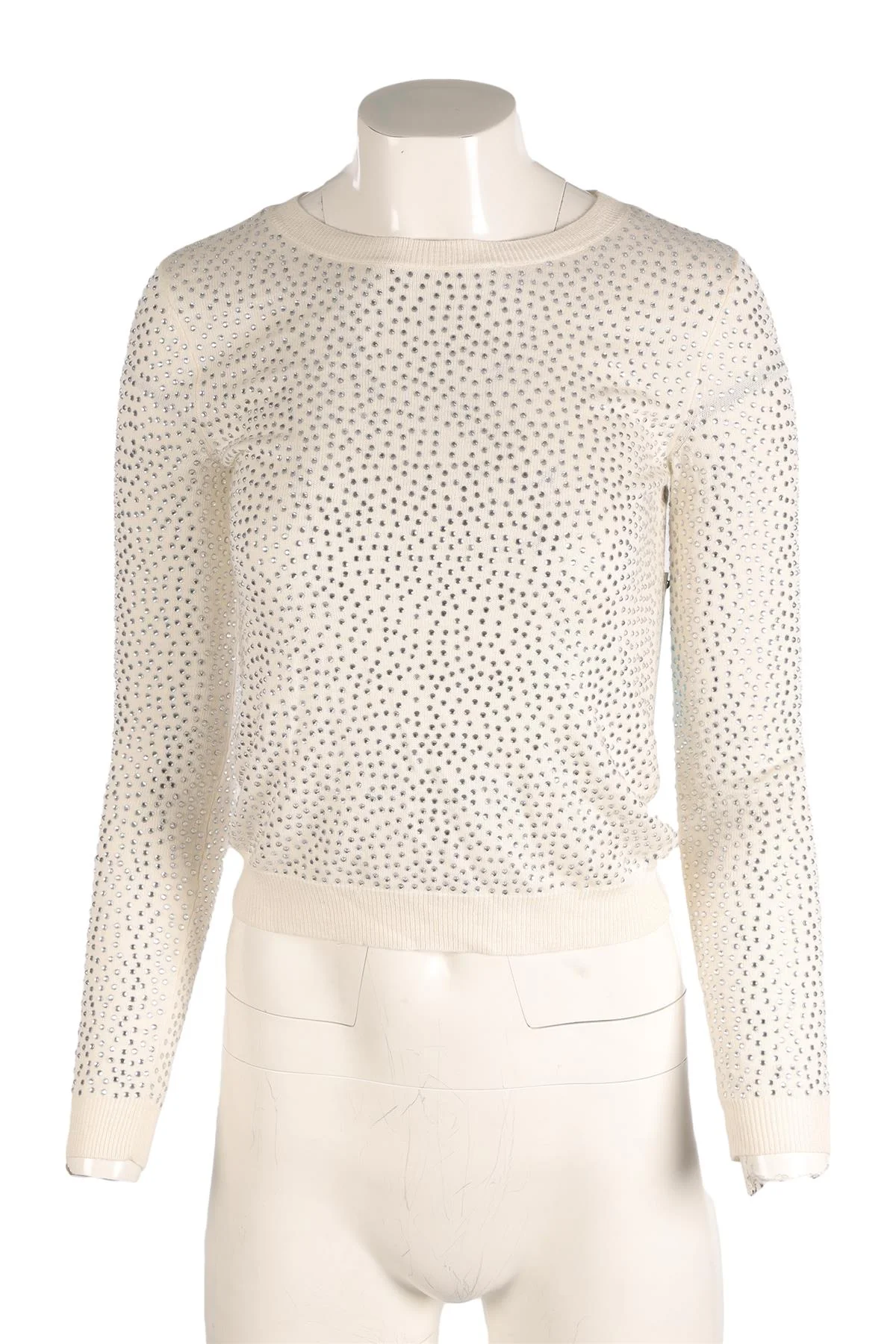 ALICE + OLIVIA WHITE WOOL SWEATER XSMALL - Image 2