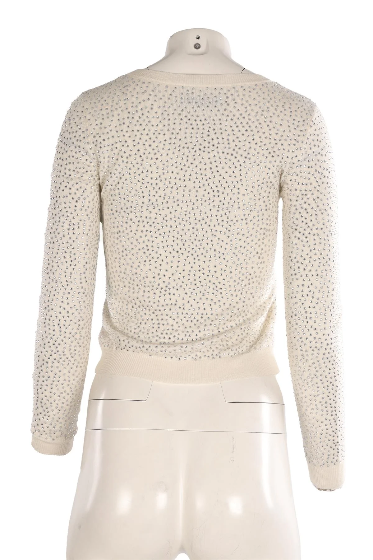 ALICE + OLIVIA WHITE WOOL SWEATER XSMALL - Image 4