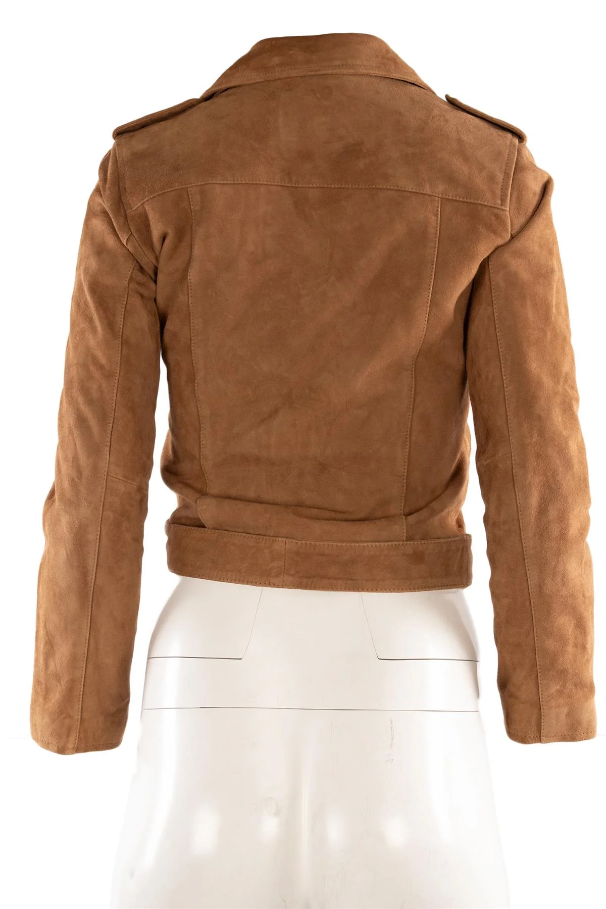ALL SAINTS BROWN SUEDE JACKET UK 6 - Image 4