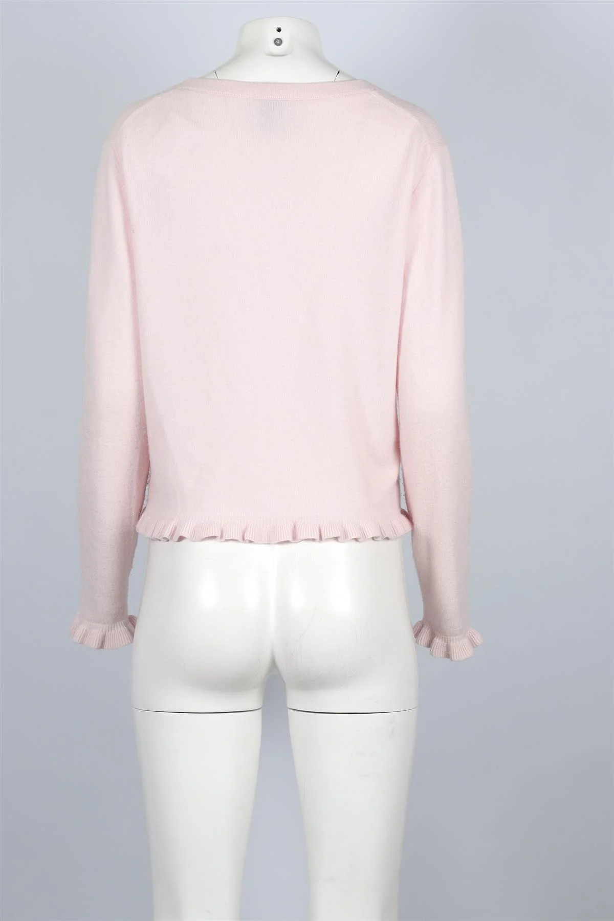 Allude Pink Cashmere Cardigan LARGE - Image 4