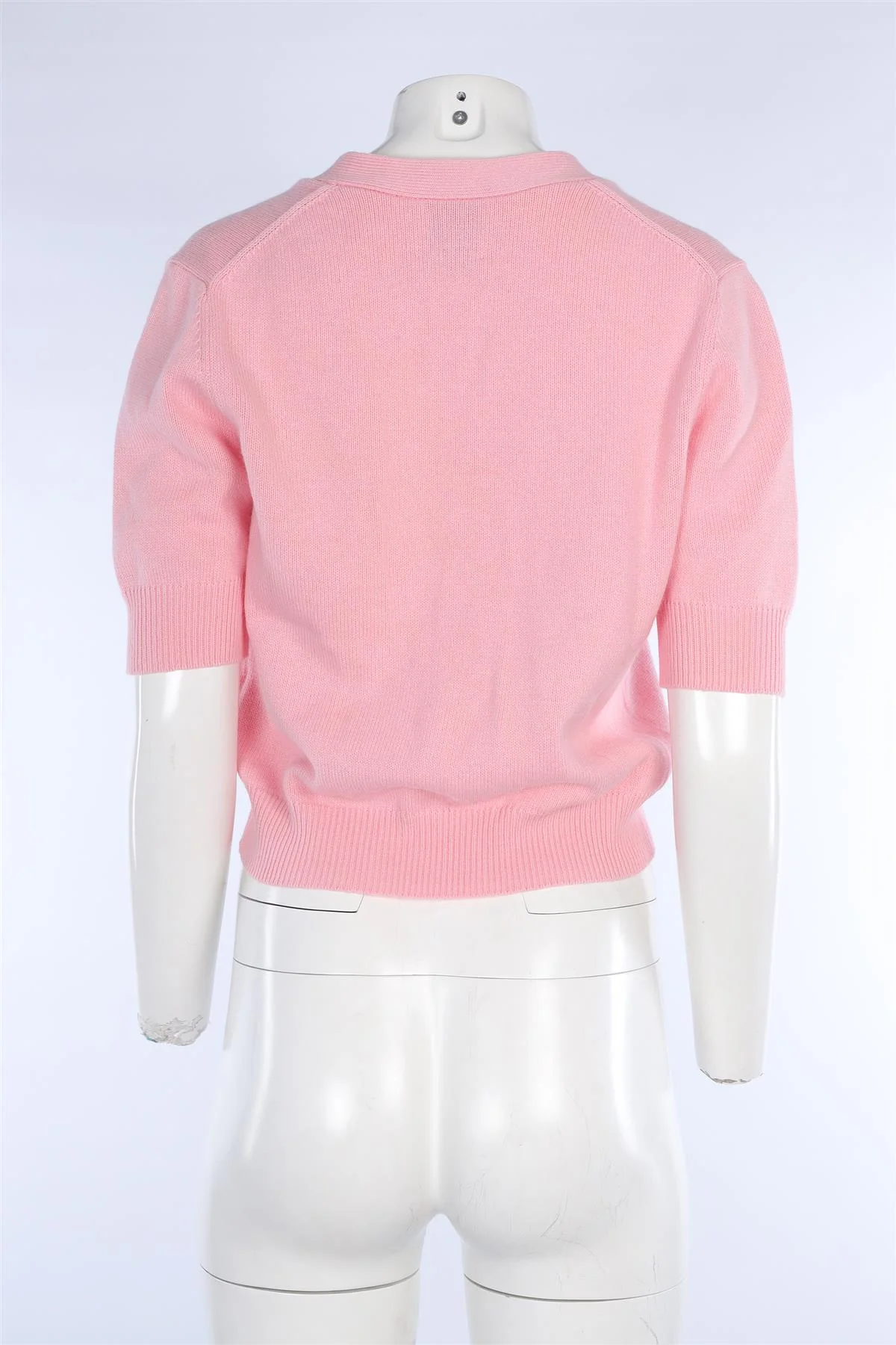 ALLUDE PINK COTTON CARDIGAN LARGE - Image 4