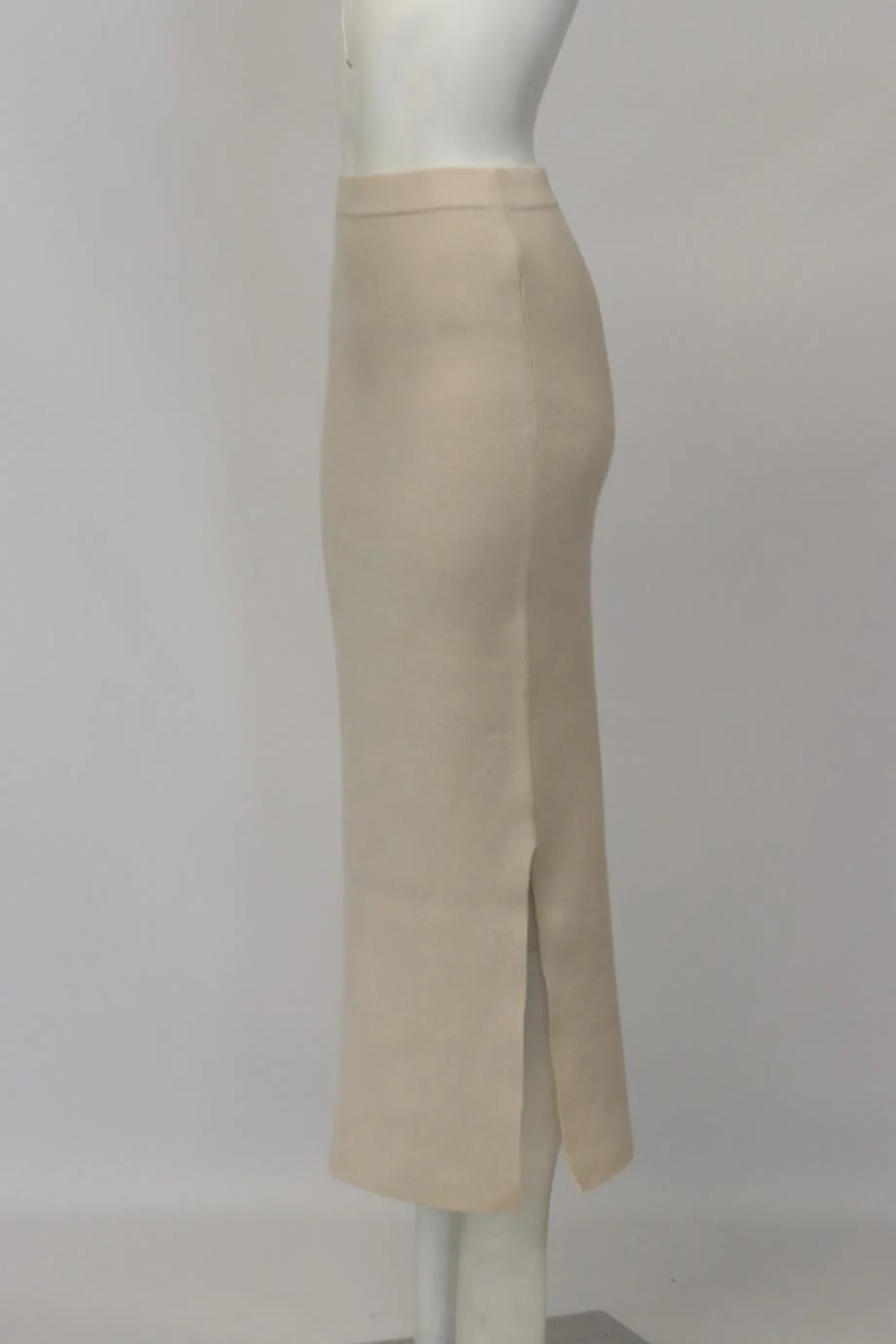ALLUDE WOOL AND CASHMERE BLEND MIDI SKIRT SMALL - Image 3