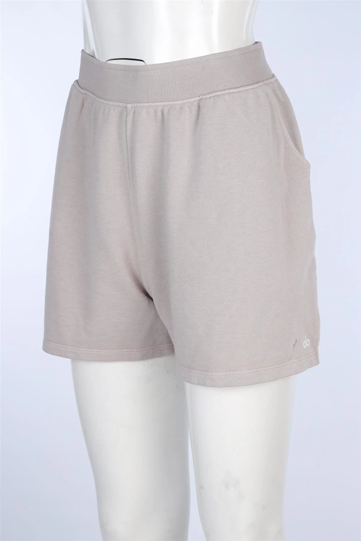 ALO YOGA BEIGE COTTON SHORTS LARGE - Image 3