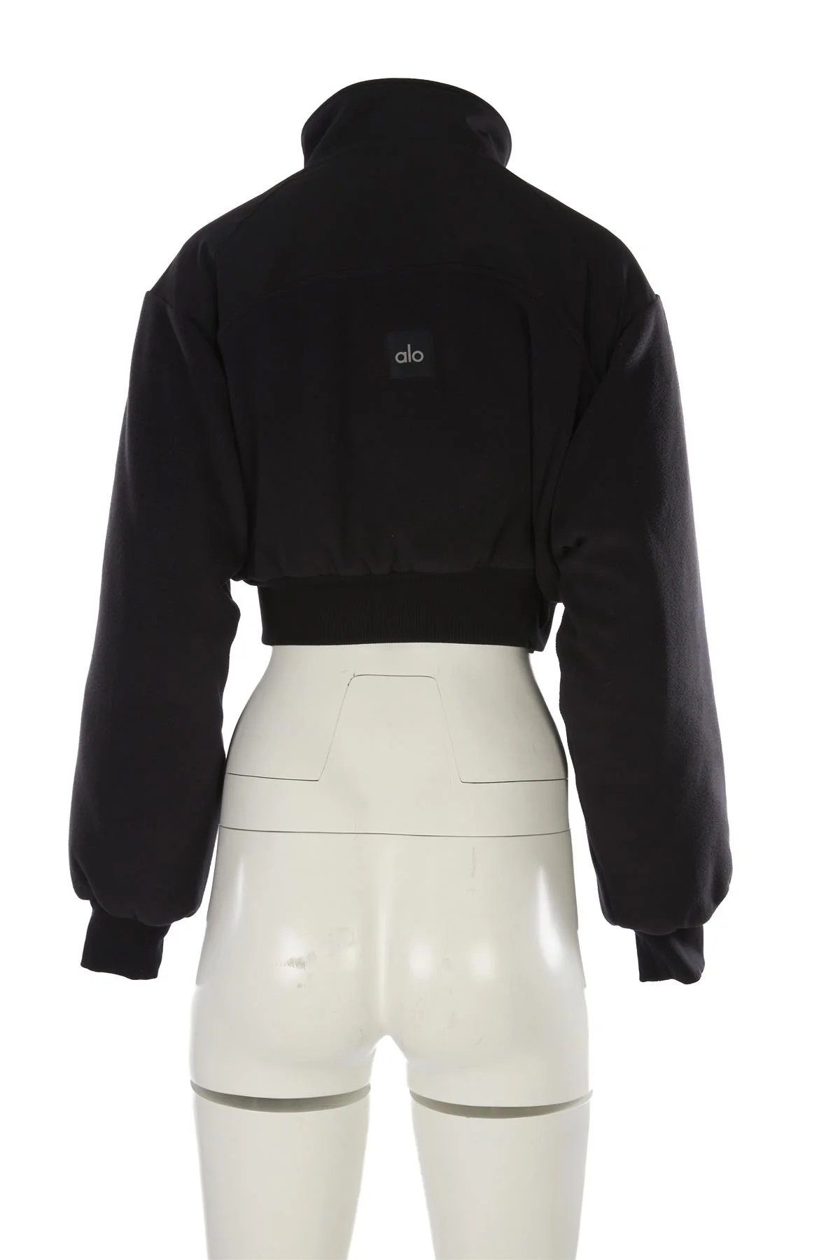ALO YOGA BLACK PADDED FLEECE JACKET SMALL - Image 4