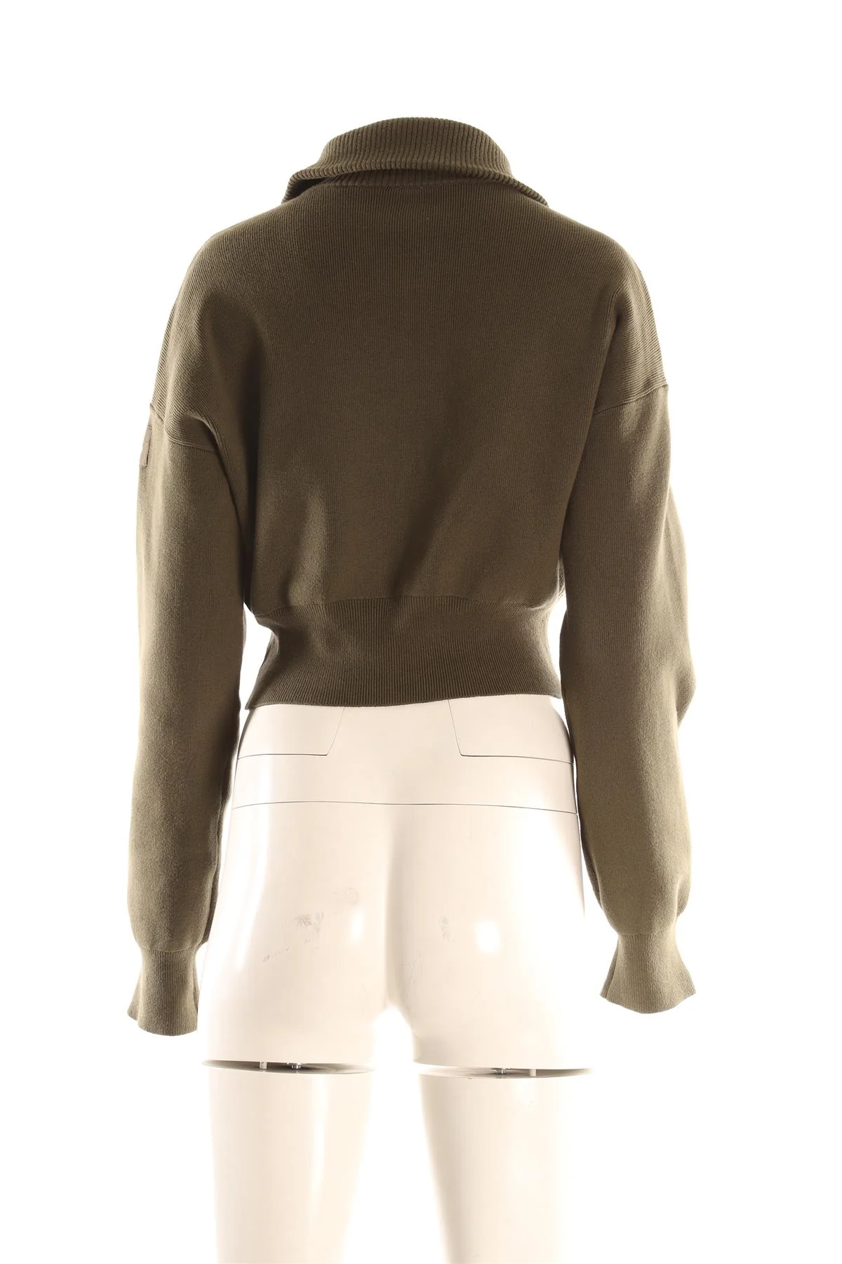 ALO YOGA GREEN COTTON CARDIGAN MEDIUM - Image 4