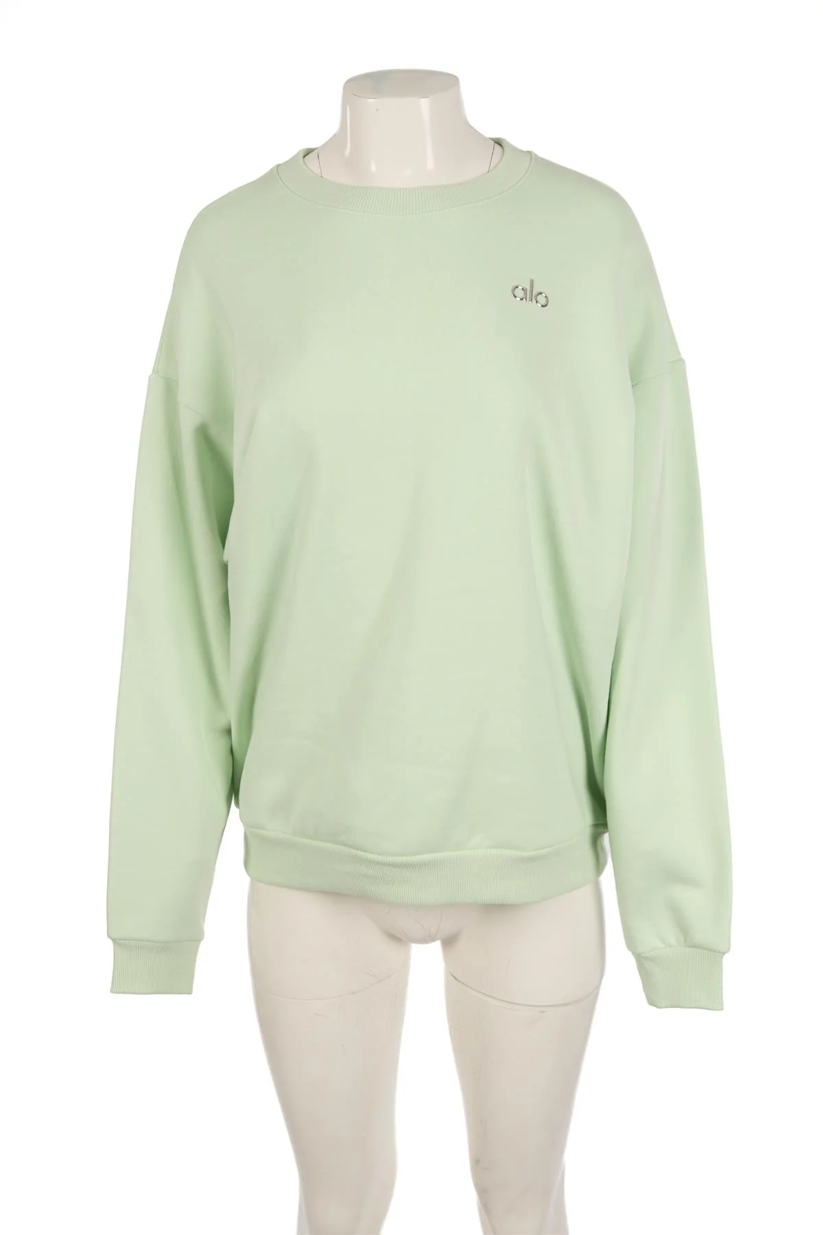 ALO YOGA GREEN COTTON SWEATSHIRT MEDIUM - Image 2