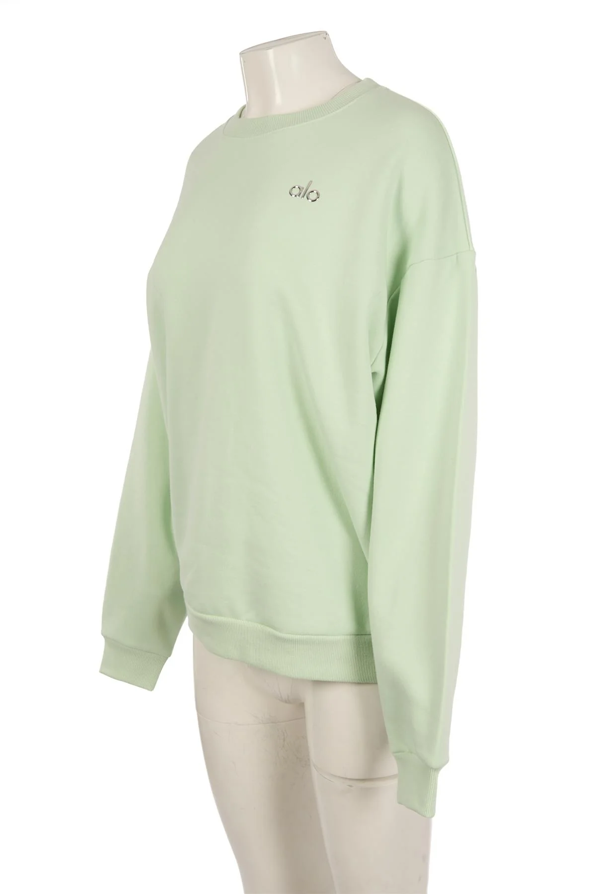 ALO YOGA GREEN COTTON SWEATSHIRT MEDIUM - Image 3