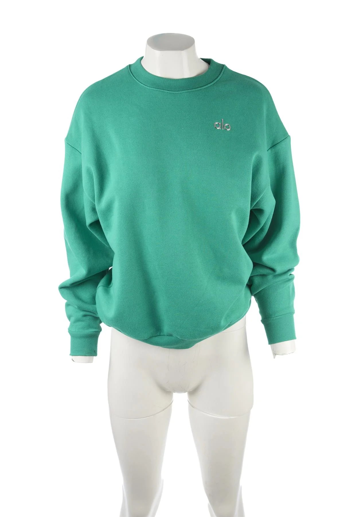 ALO YOGA GREEN COTTON SWEATSHIRT XXSMALL - Image 2