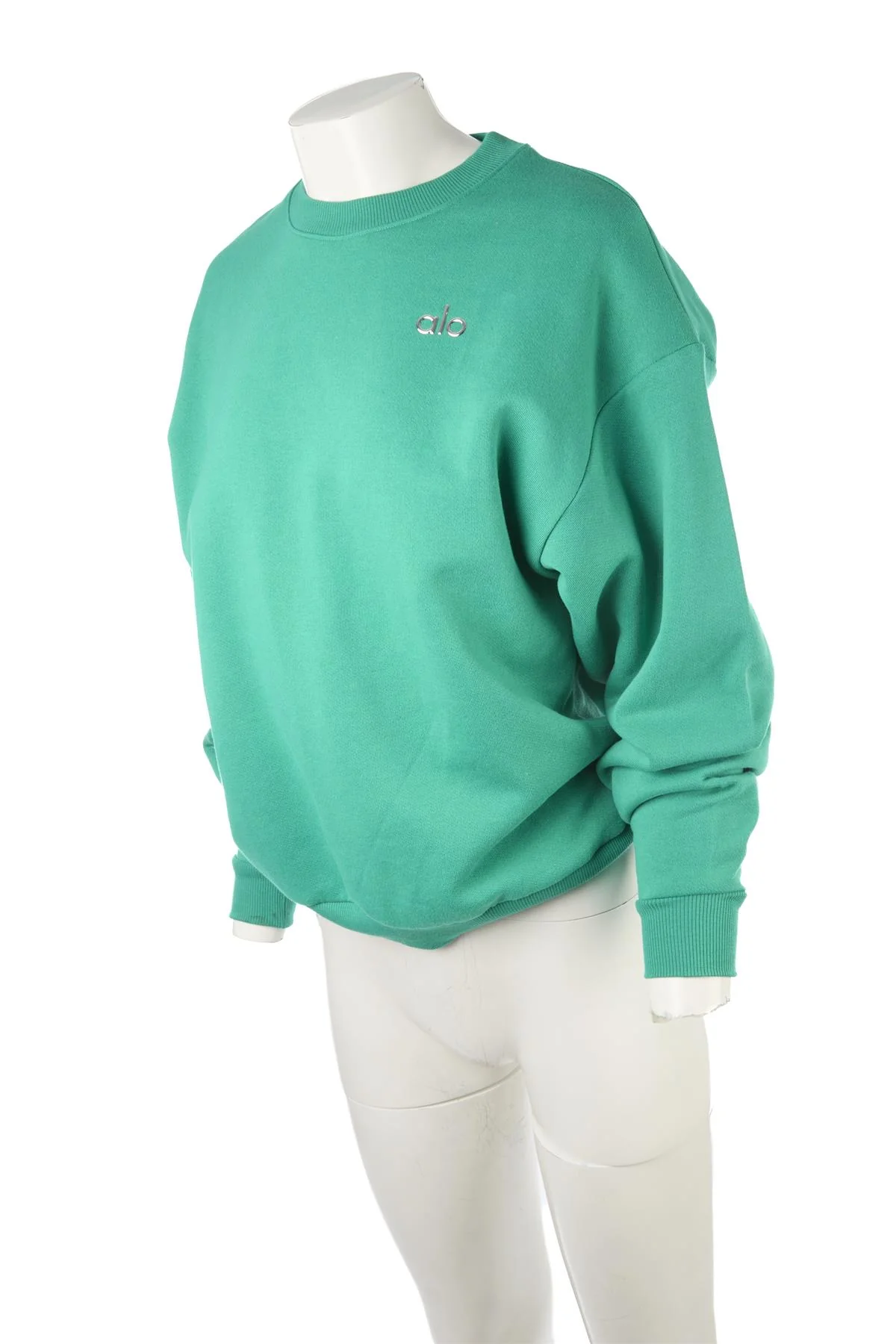 ALO YOGA GREEN COTTON SWEATSHIRT XXSMALL - Image 3