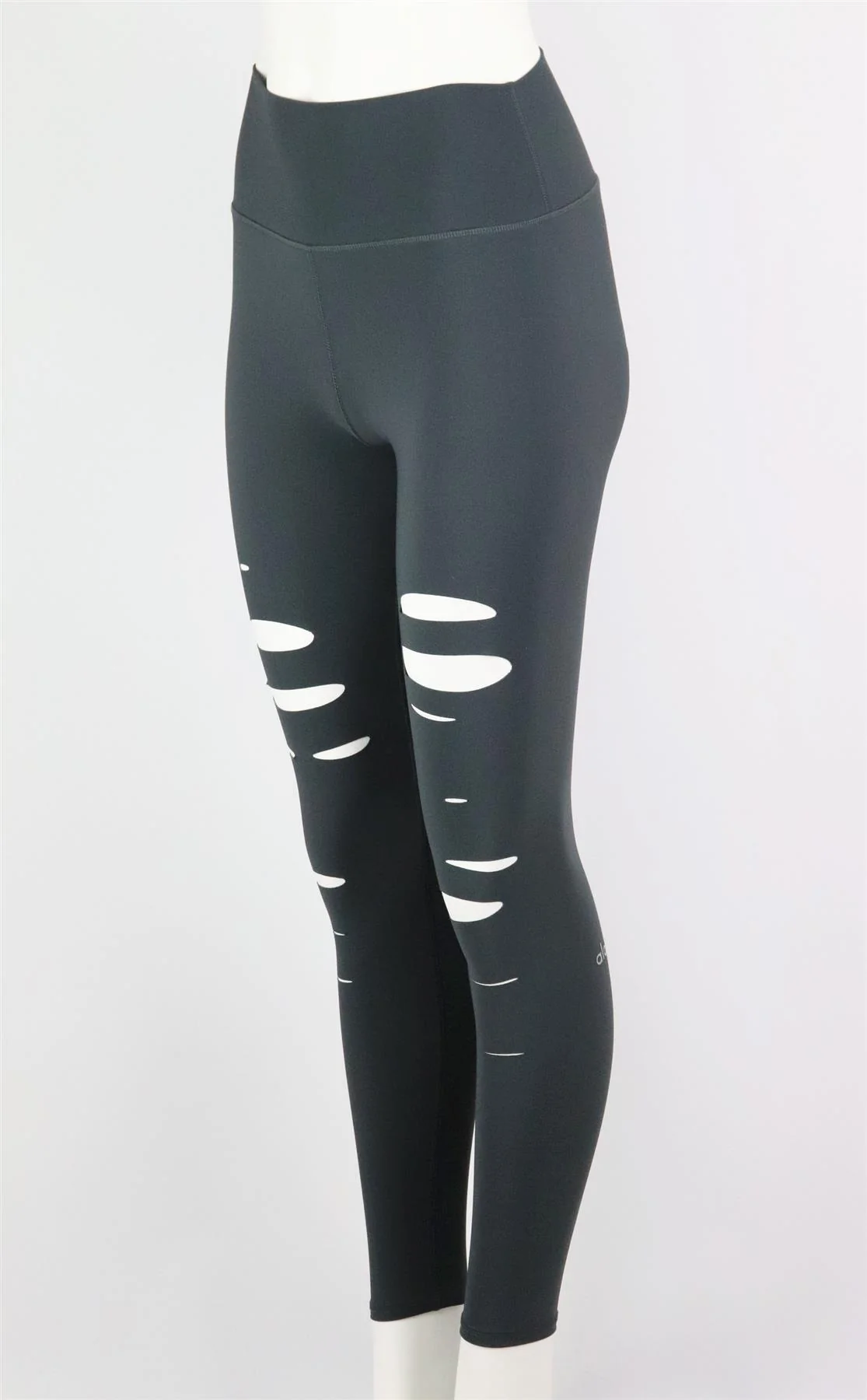ALO YOGA RIPPED WARRIOR HIGH RISE STRETCH LEGGINGS SMALL - Image 9