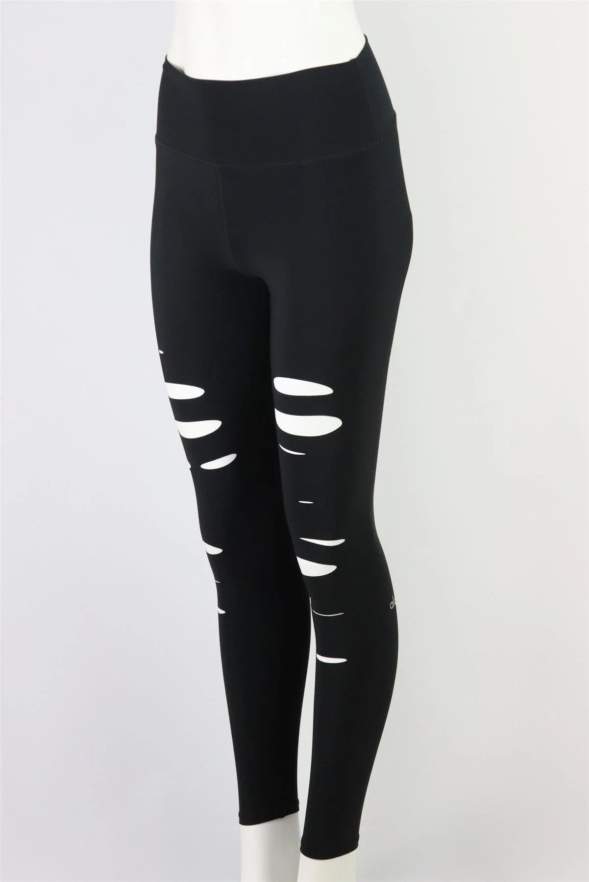 ALO YOGA RIPPED WARRIOR HIGH RISE STRETCH LEGGINGS SMALL - Image 3