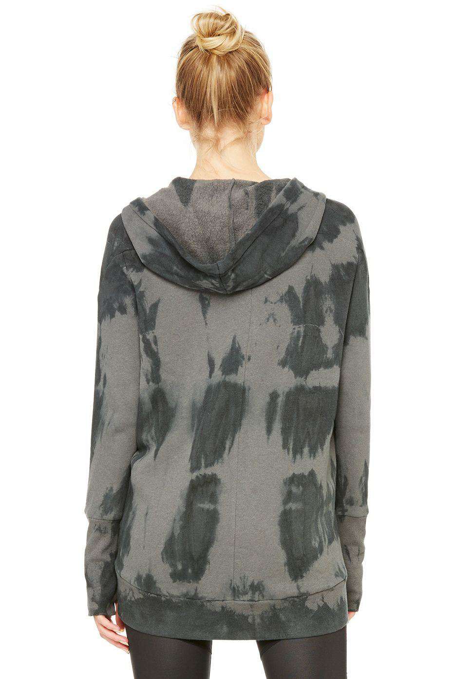 ALO YOGA STELLAR TIE DYE ZIP UP HOODIE SMALL - Image 2