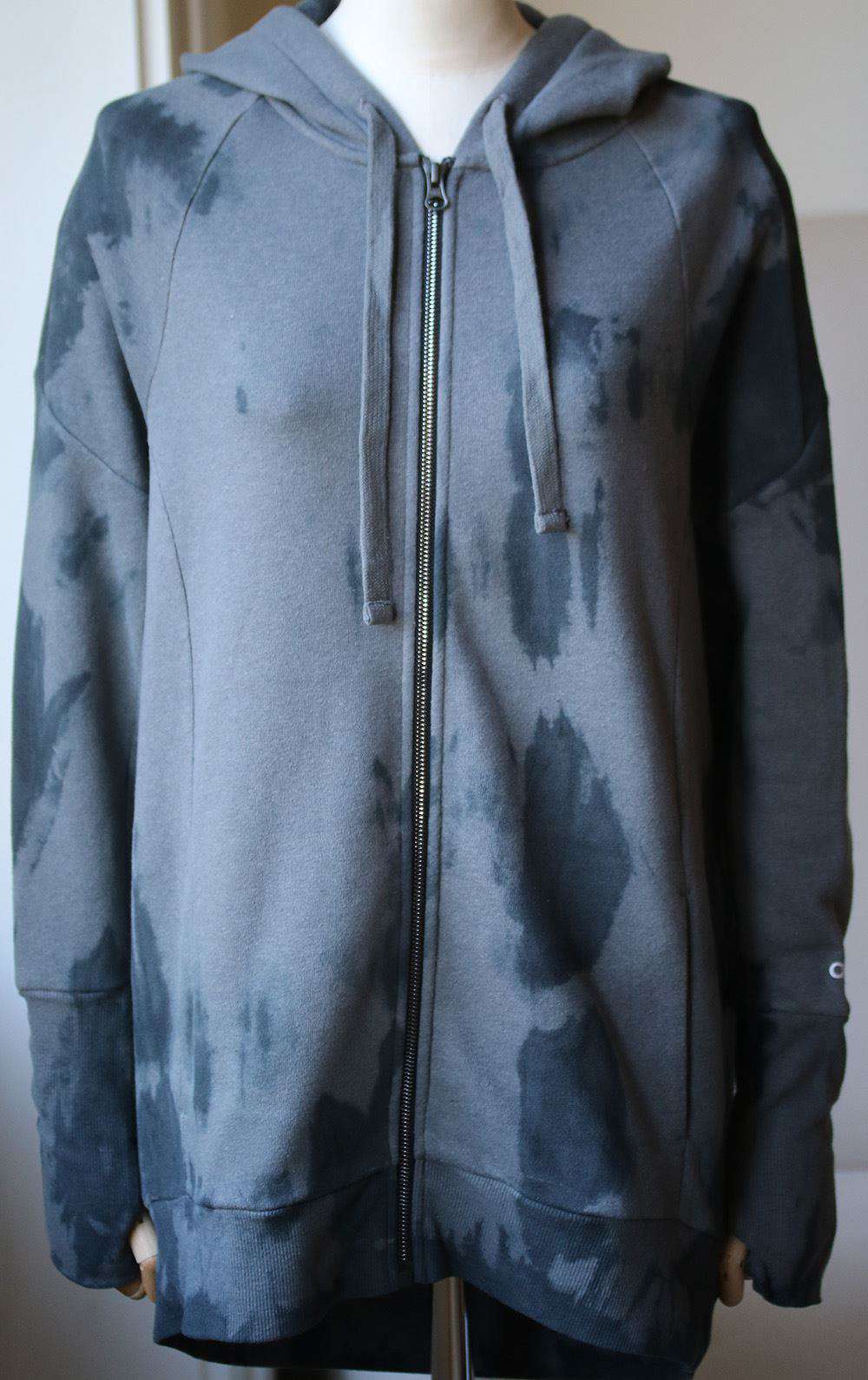 ALO YOGA STELLAR TIE DYE ZIP UP HOODIE SMALL - Image 3