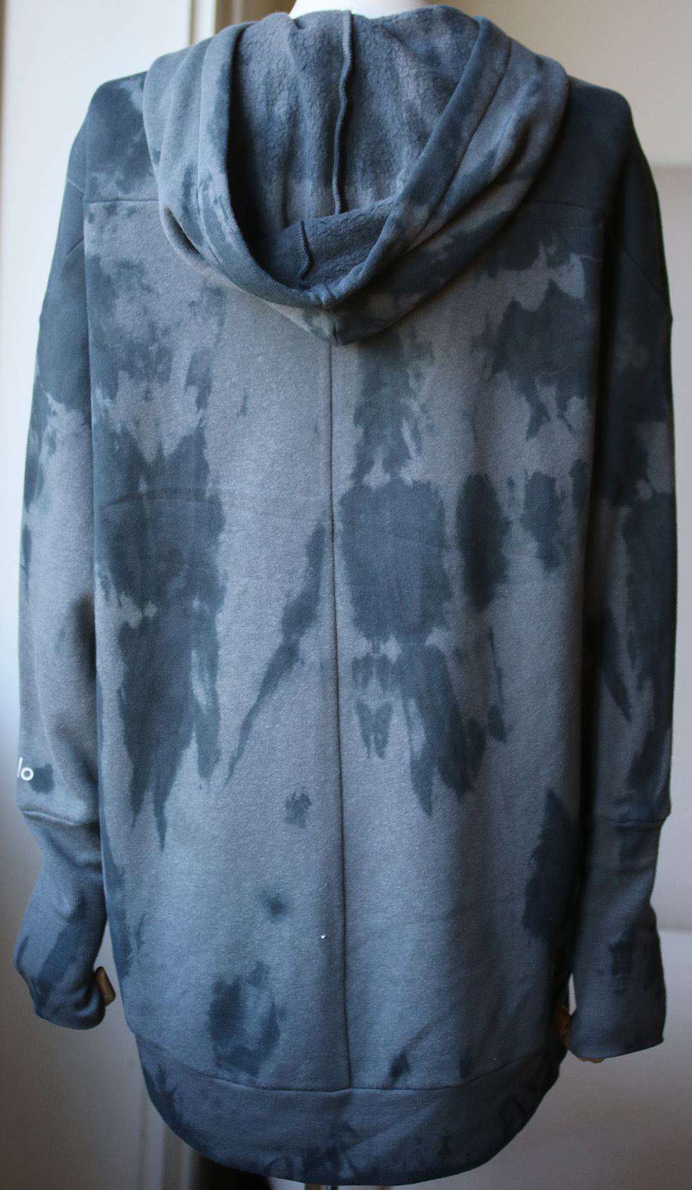 ALO YOGA STELLAR TIE DYE ZIP UP HOODIE SMALL - Image 5