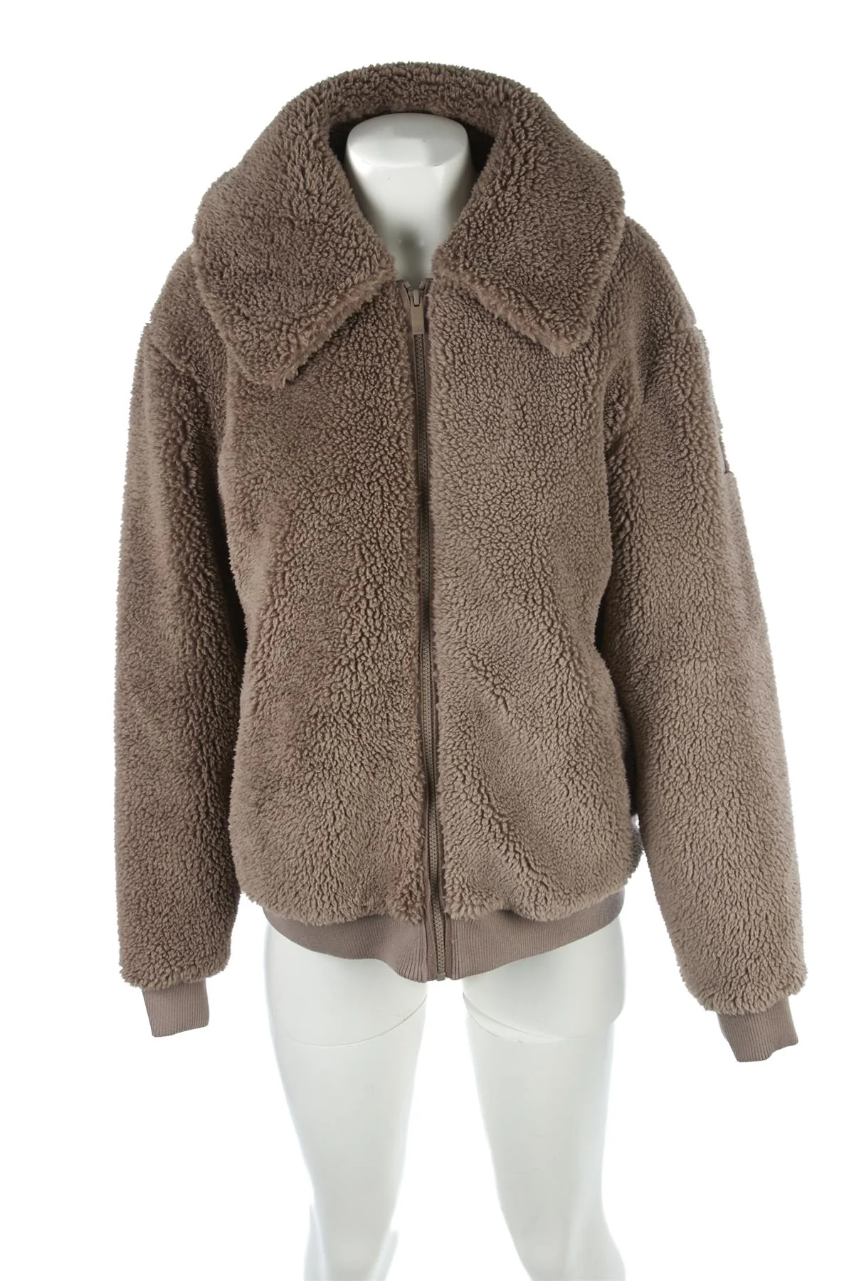 ALO YOGA TAUPE FLEECE JACKET MEDIUM - Image 2