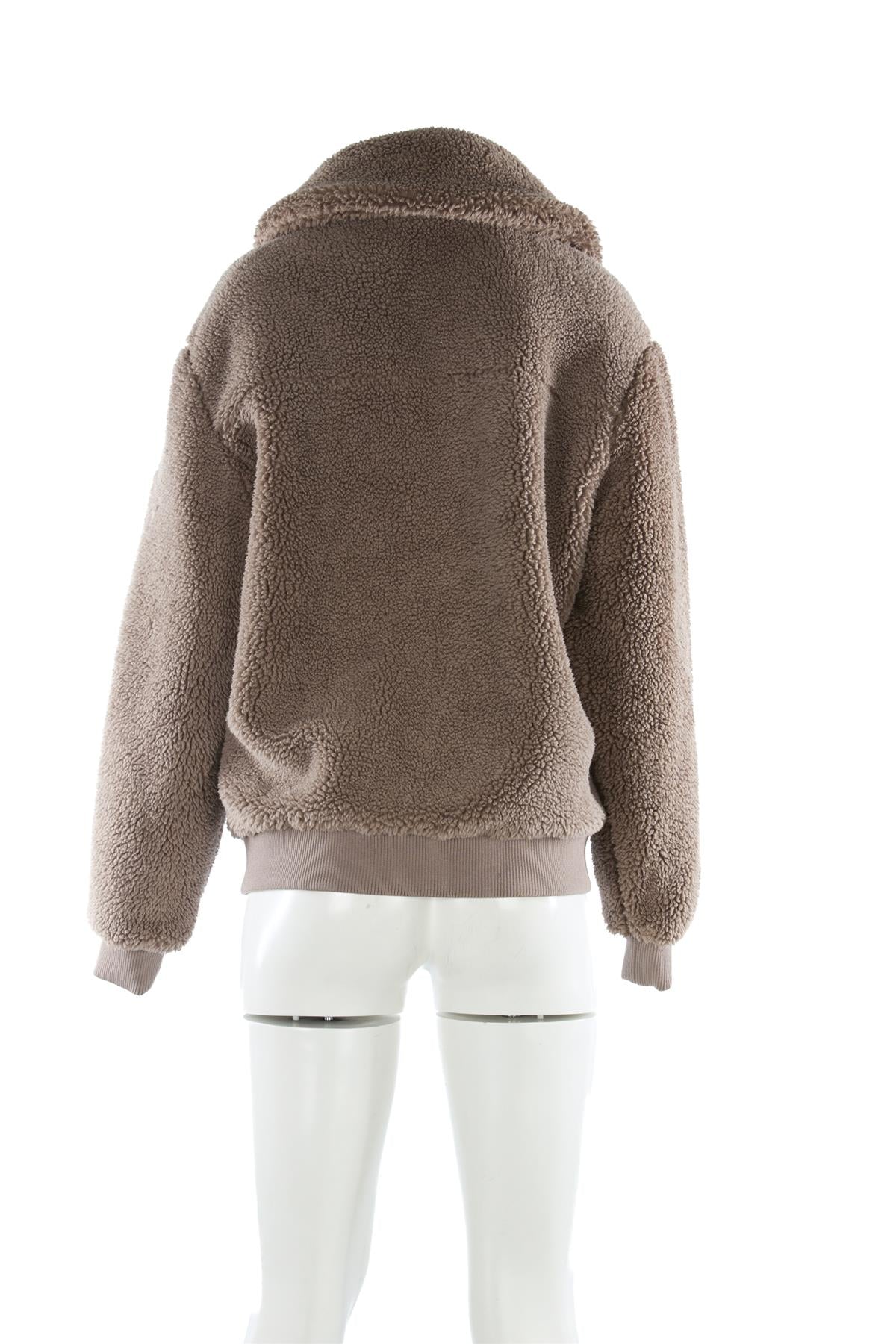 ALO YOGA TAUPE FLEECE JACKET MEDIUM - Image 4