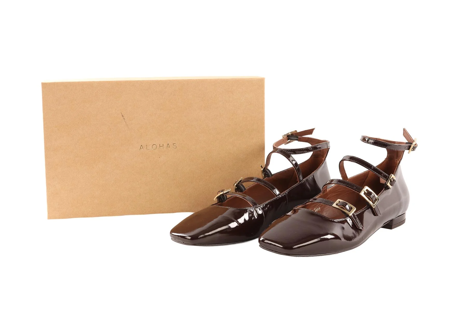 ALOHAS BROWN LEATHER BALLET FLATS EU 39 UK 6 US 9 - Image 7