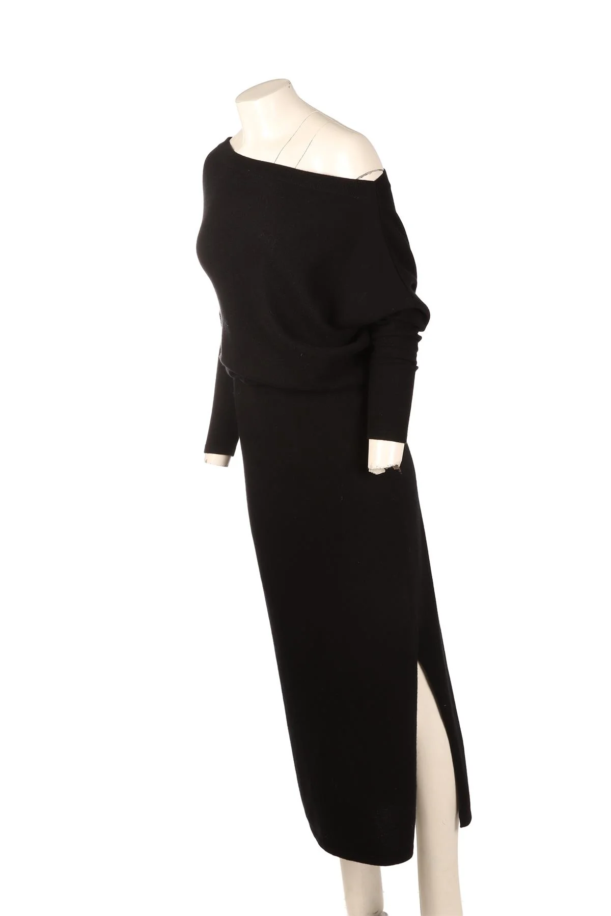 ALTUZARRA BLACK CASHMERE MAXI DRESS SMALL - Image 3