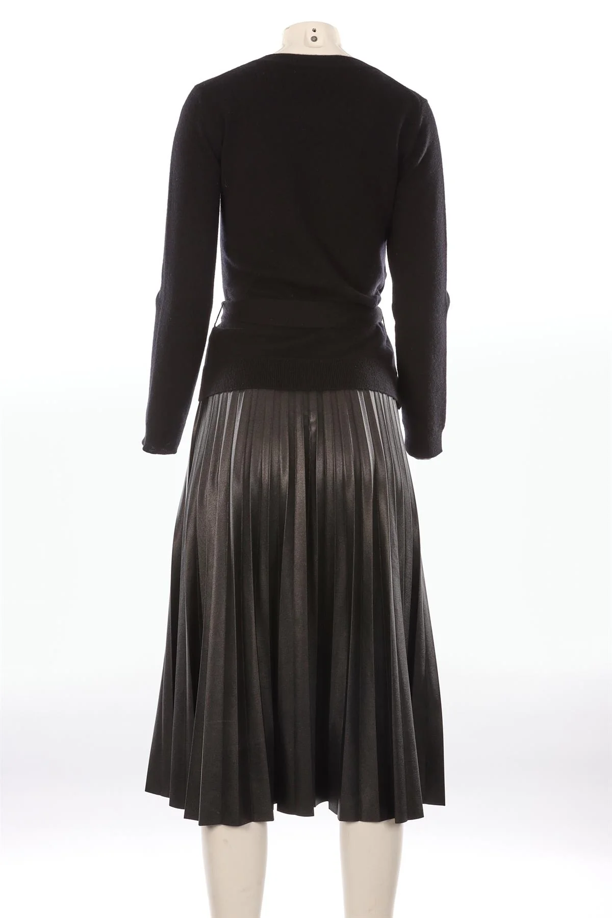 ALTUZARRA BLACK CASHMERE MIDI DRESS FR 36 UK 8 - Image 4