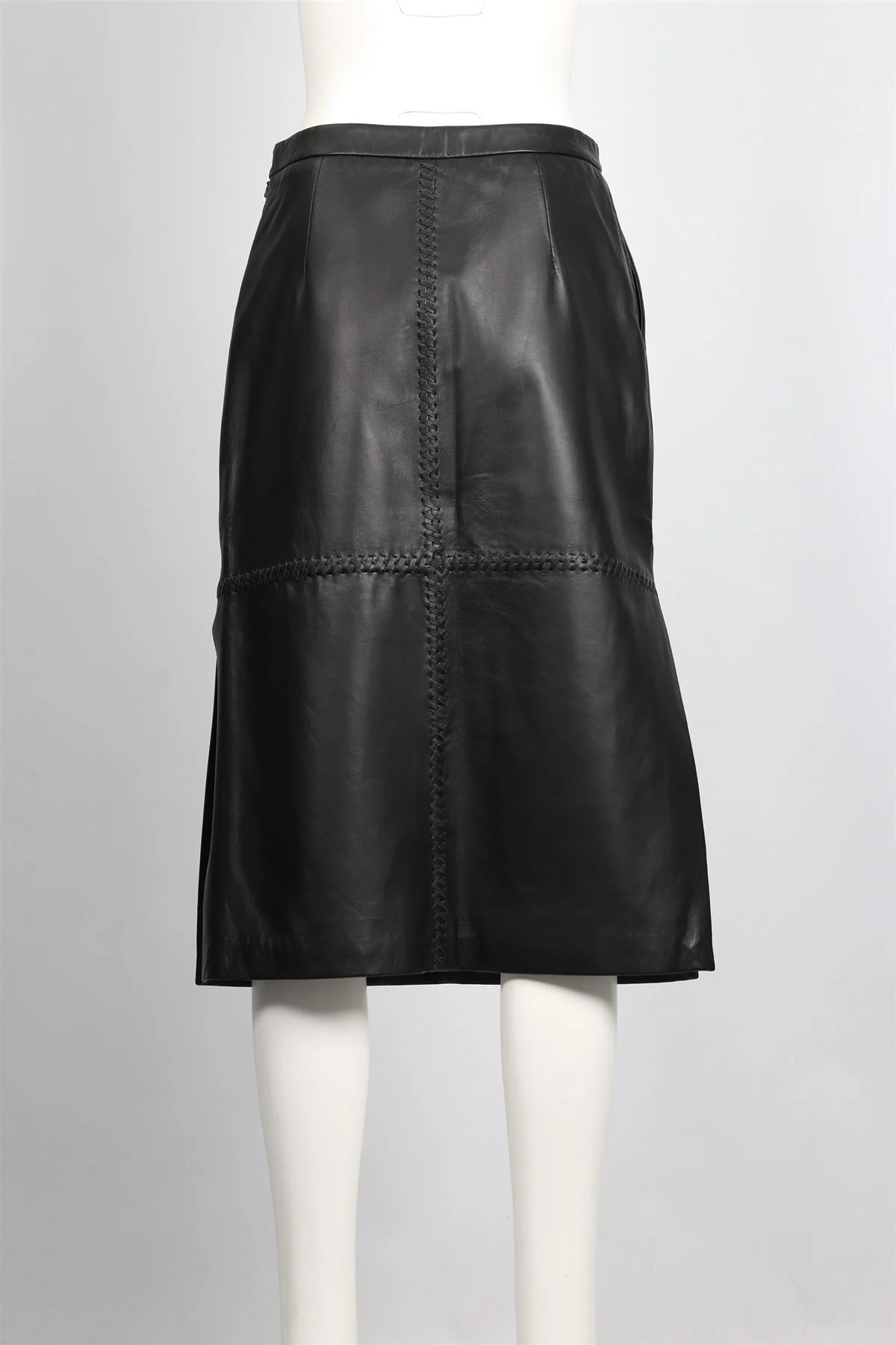 ALTUZARRA BLACK LEATHER MAXI SKIRT FR 38 UK 10 - Image 4