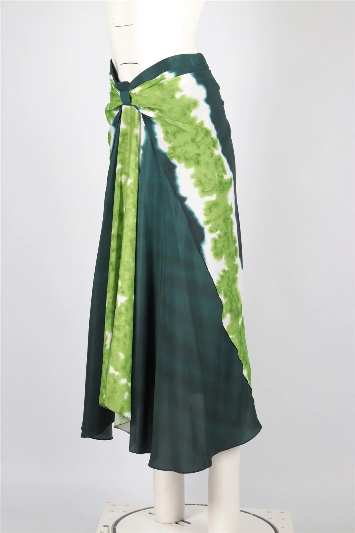 ALTUZARRA GREEN SILK MIDI SKIRT IT 42 UK 10 - Image 3