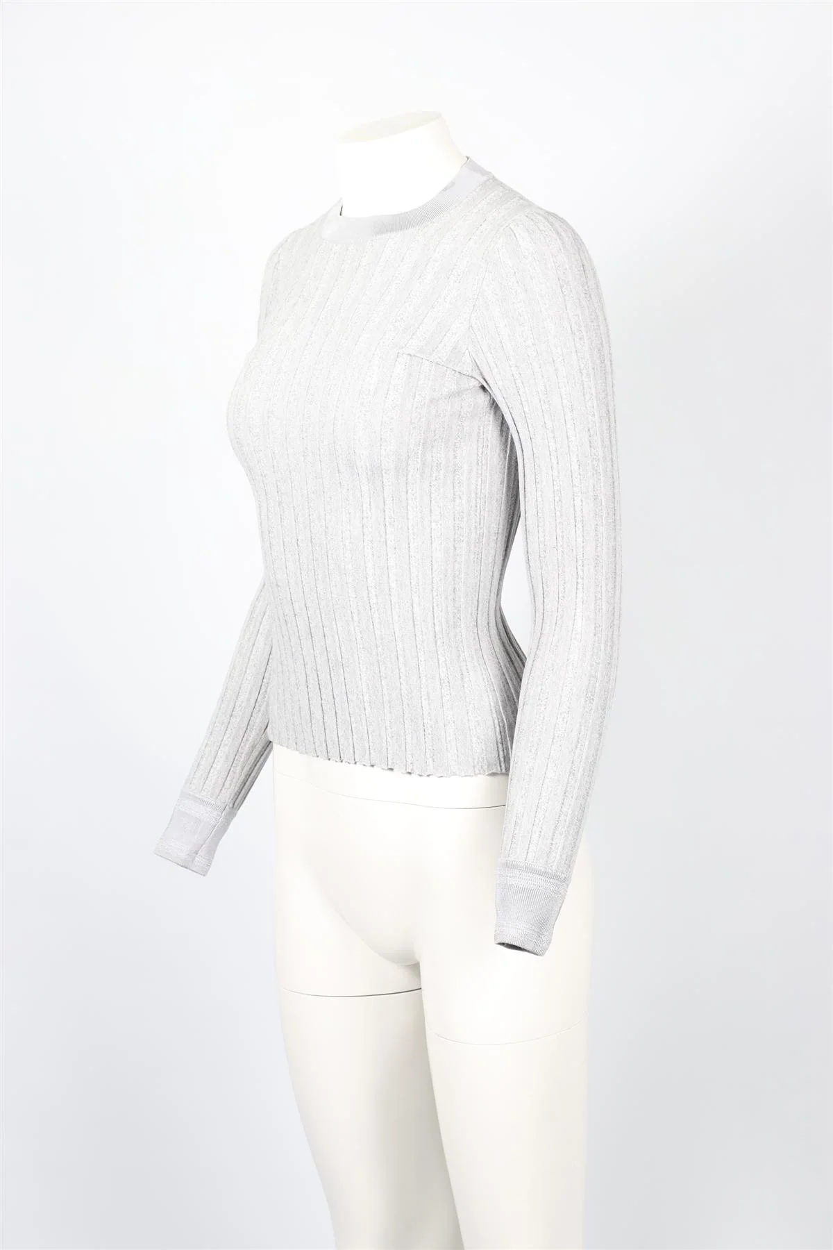 ALTUZARRA GREY COTTON BLEND TOP XSMALL - Image 3