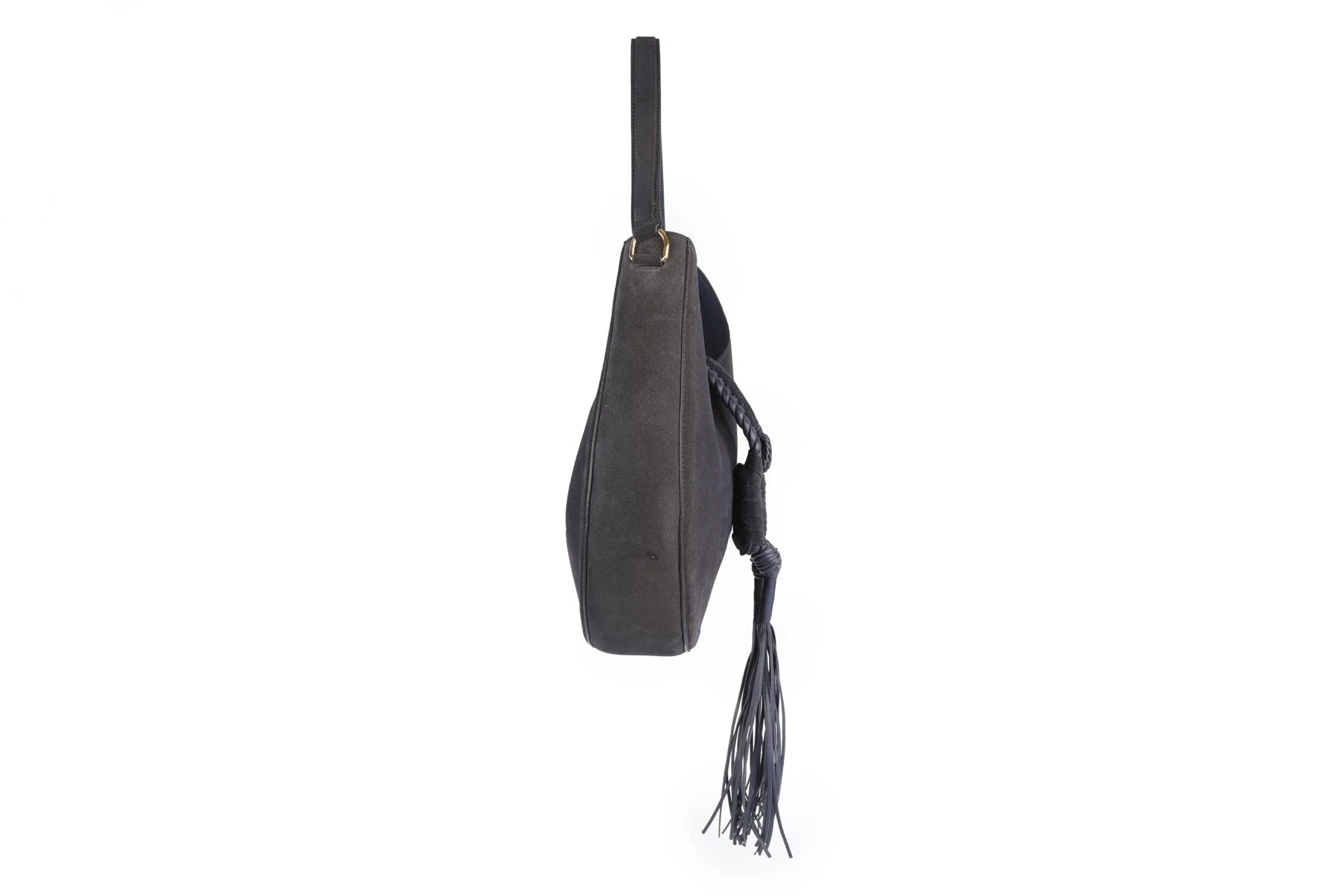 ALTUZARRA NAVY GHIANDA SUEDE SHOULDER BAG - Image 4