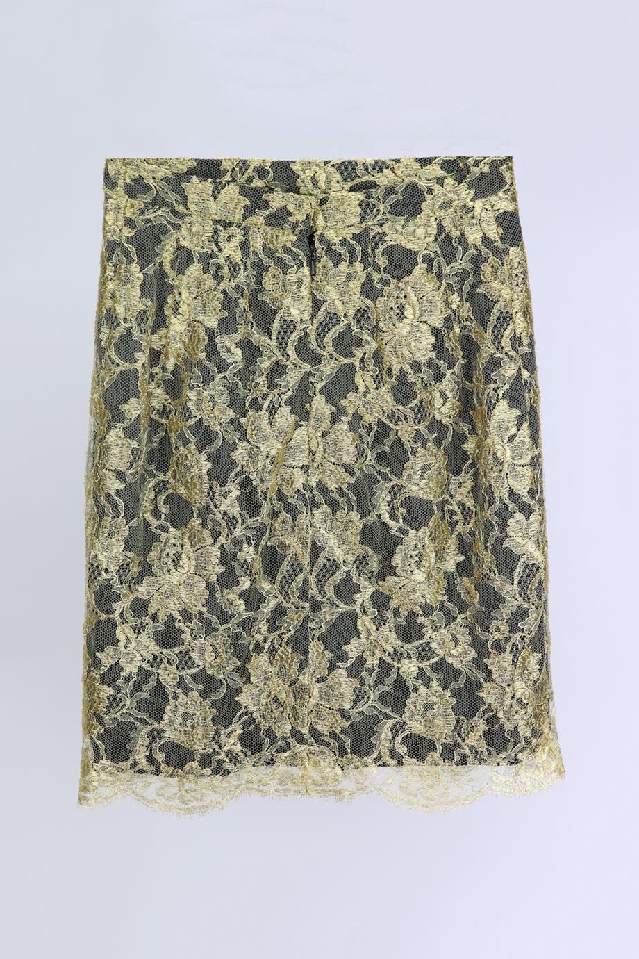 AMANDA WAKELEY LACE AND SILK MINI SKIRT XSMALL - Image 3