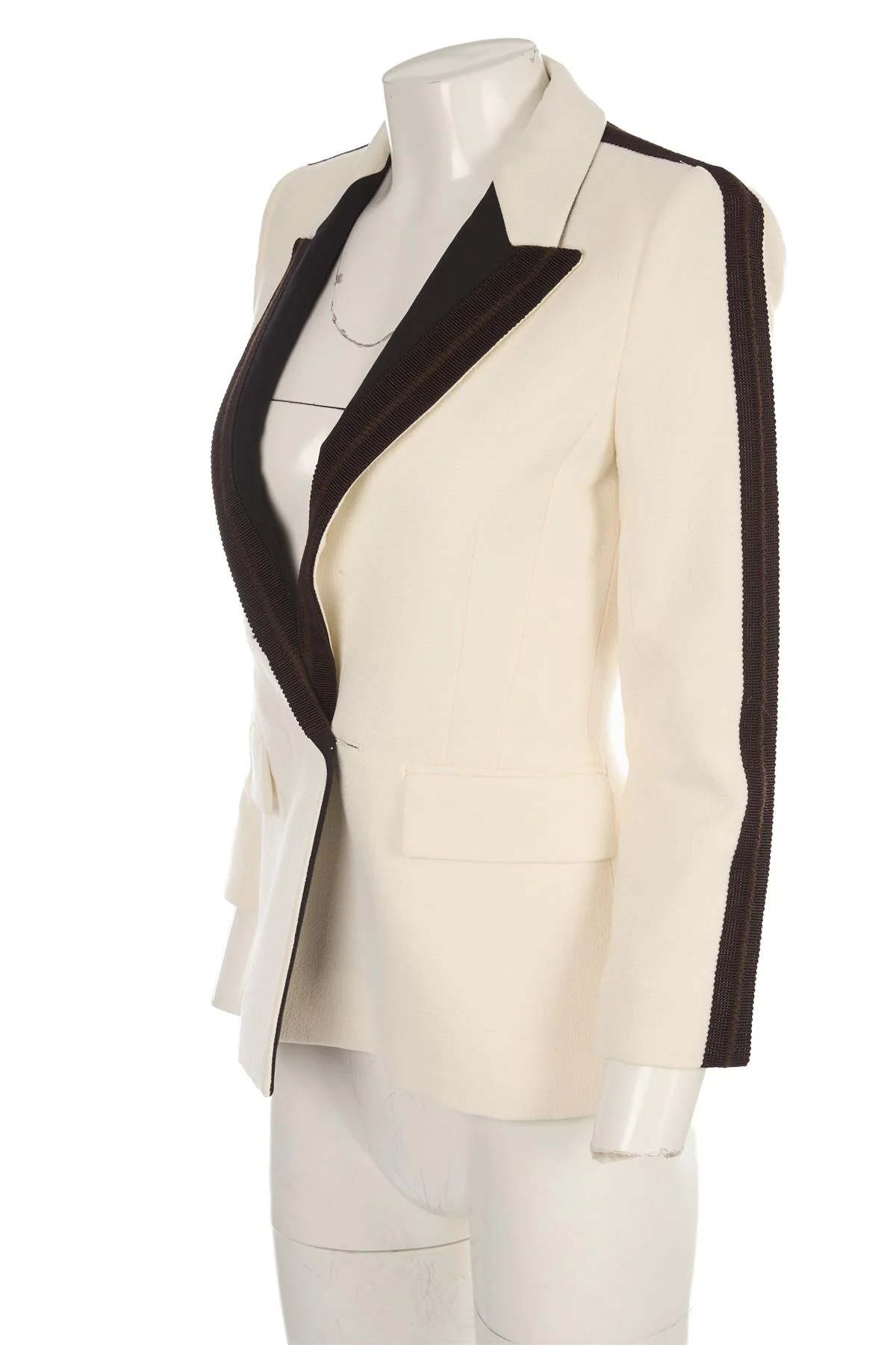 AMANDA WAKELEY WHITE WOOL BLAZER UK 10 - Image 3