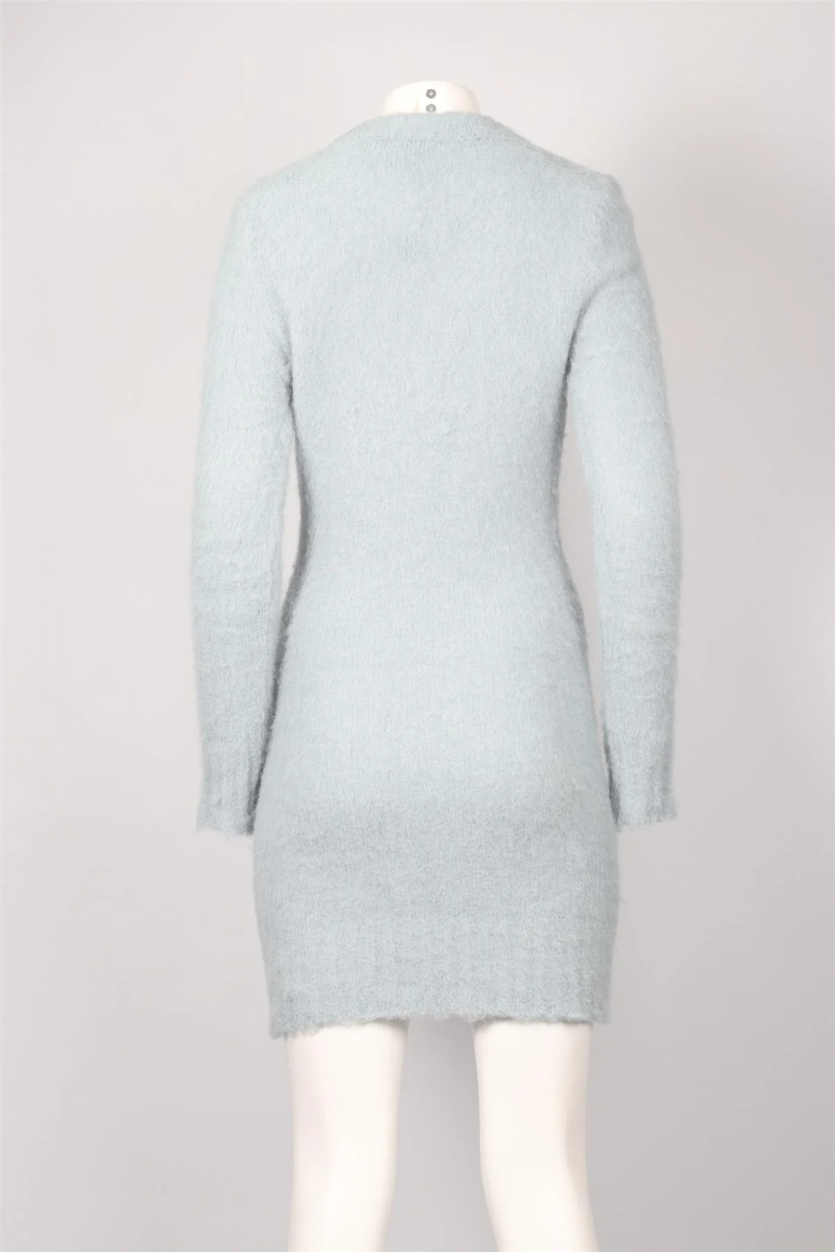 AMI PARIS BLUE ALPACA MINI DRESS MEDIUM - Image 4