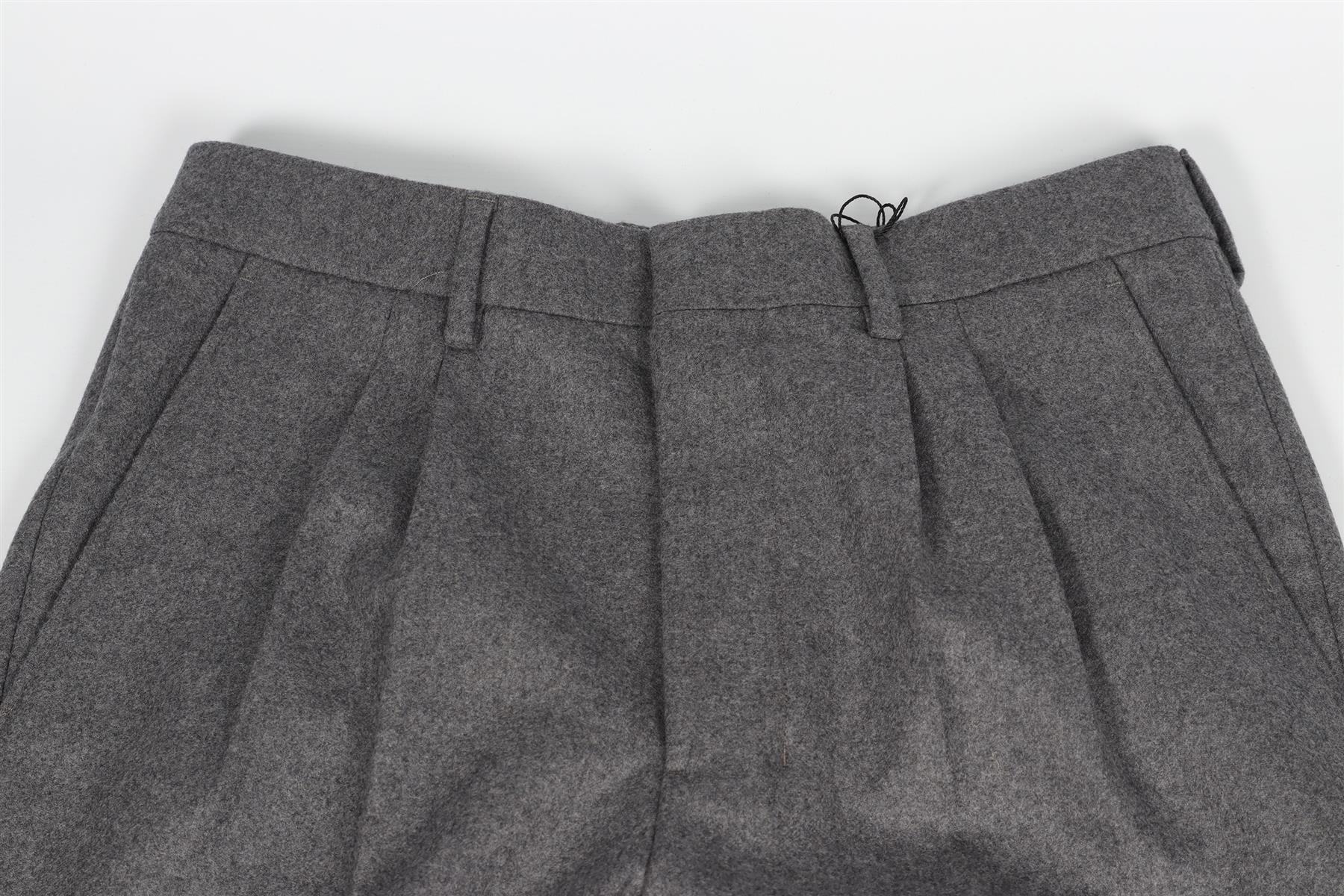 AMI PARIS GREY MEN'S WOOL STRAIGHT LEG PANTS FR 38 UK/US WAIST 30 - Image 3