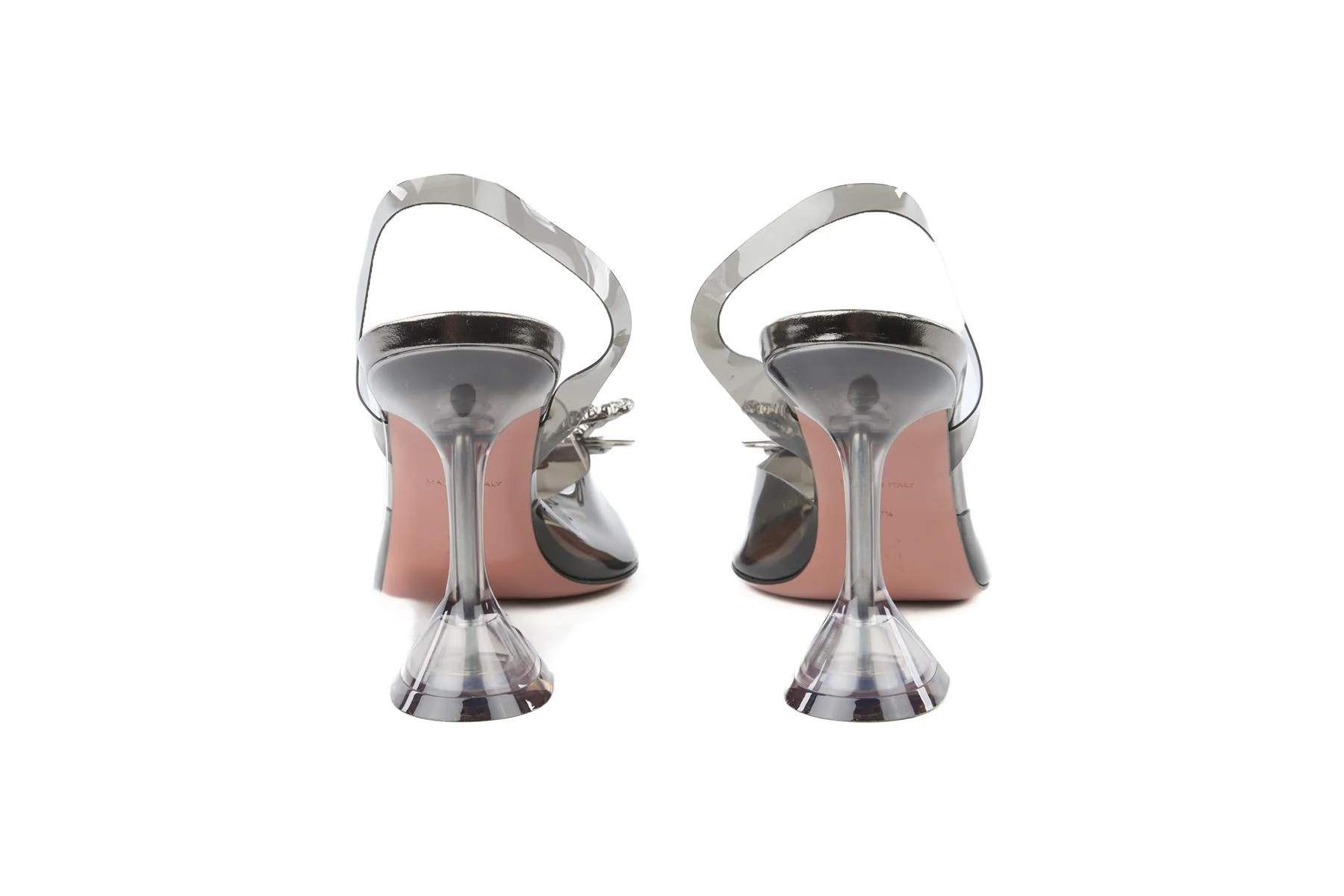 AMINA MUADDI BLACK CRYSTAL AND PVC SLINGBACK PUMPS EU 37.5 UK 4.5 US 7.5 - Image 5