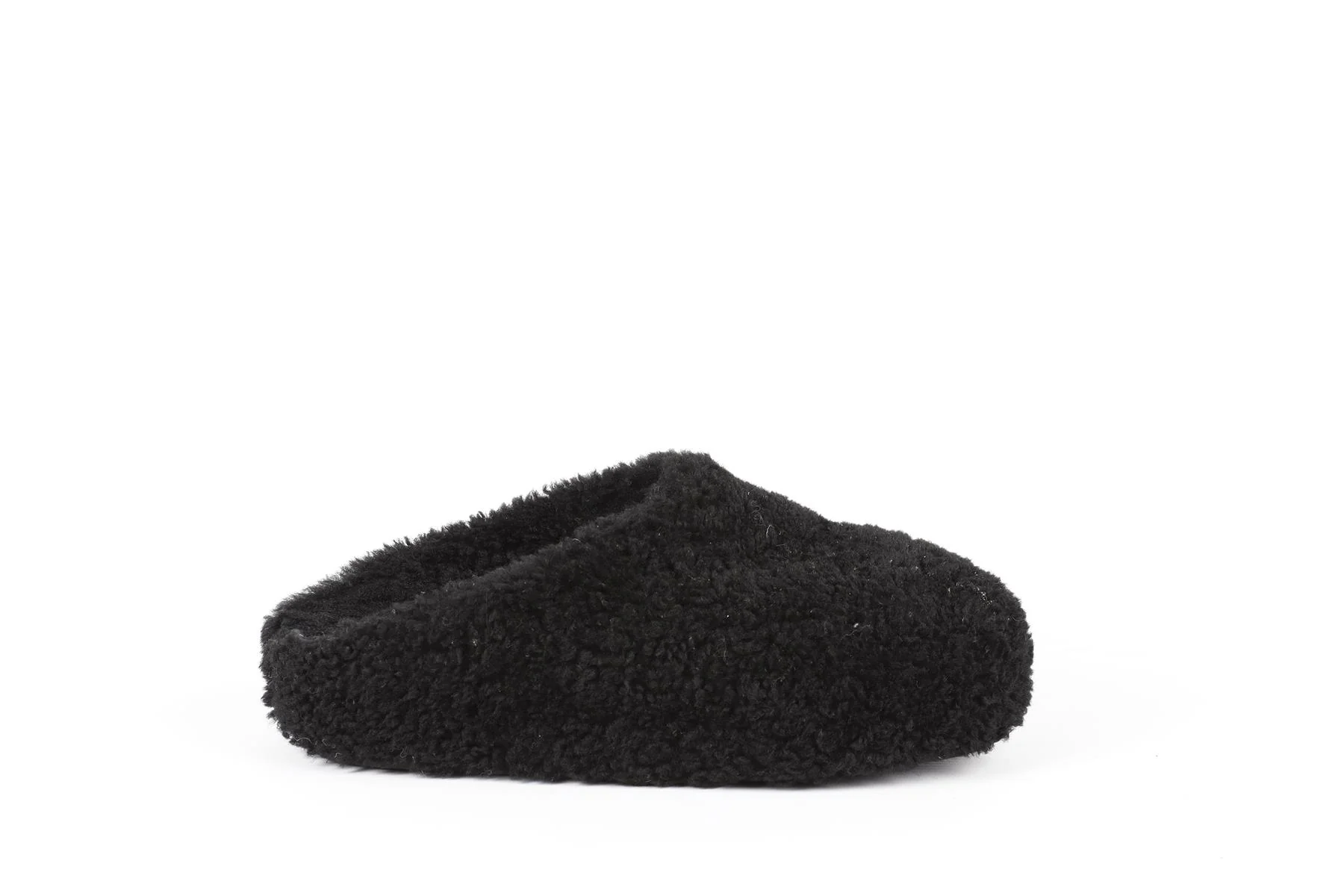 AMINA MUADDI BLACK SHEARLING PLATFORM SLIPPERS EU 38.5 UK 5.5 US 8.5 - Image 2