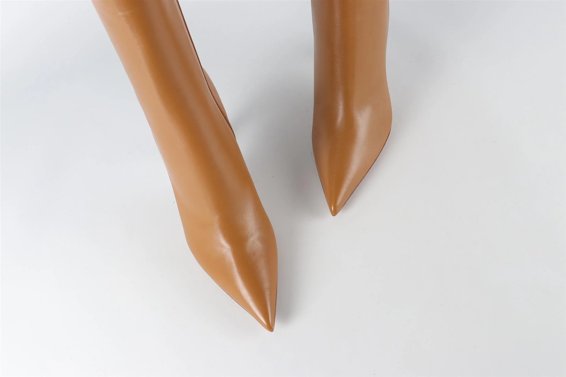 AMINA MUADDI BROWN GIORGIA LEATHER ANKLE BOOTS EU 37.5 UK 4.5 US 7.5 - Image 4