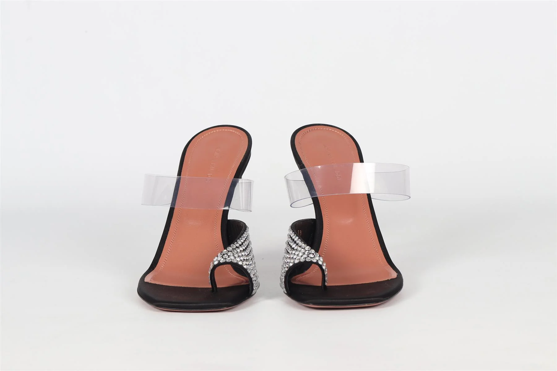 AMINA MUADDI CRYSTAL AND SATIN SANDALS EU 39 UK 6 US 9 - Image 3