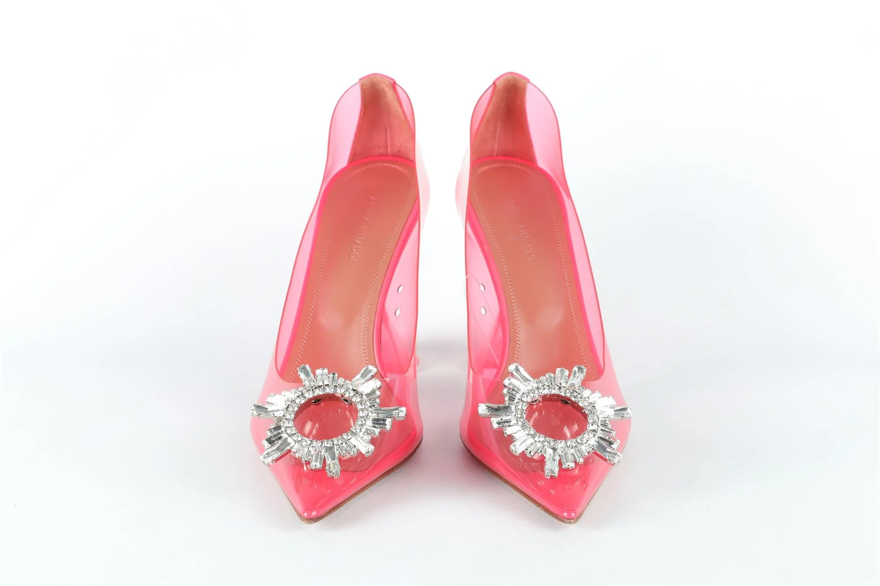 AMINA MUADDI PINK CRYSTAL AND PVC PUMPS EU 38 UK 5 US 8 - Image 3