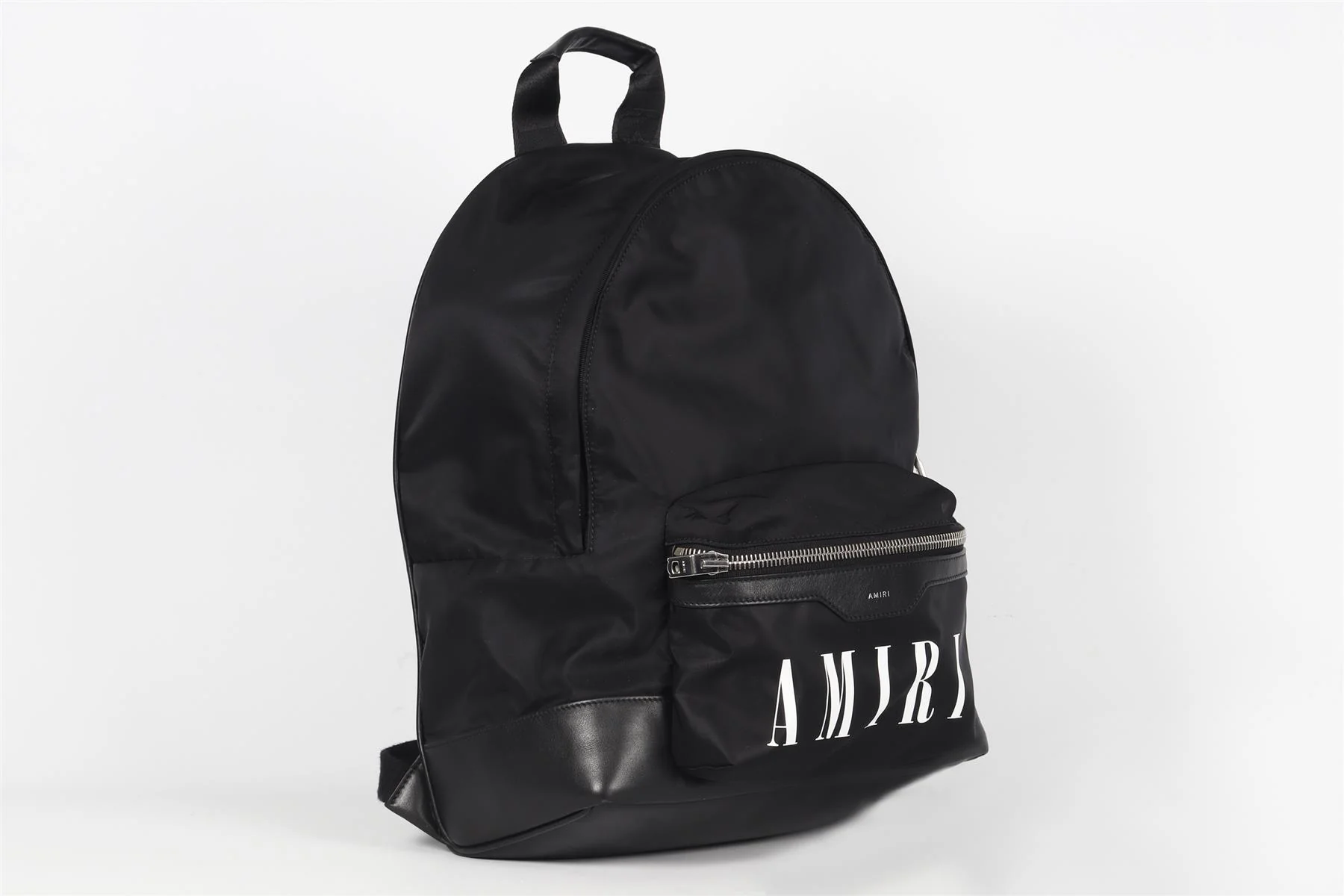 AMIRI BLACK NYLON AND LEATHER BACKPACK - Image 3