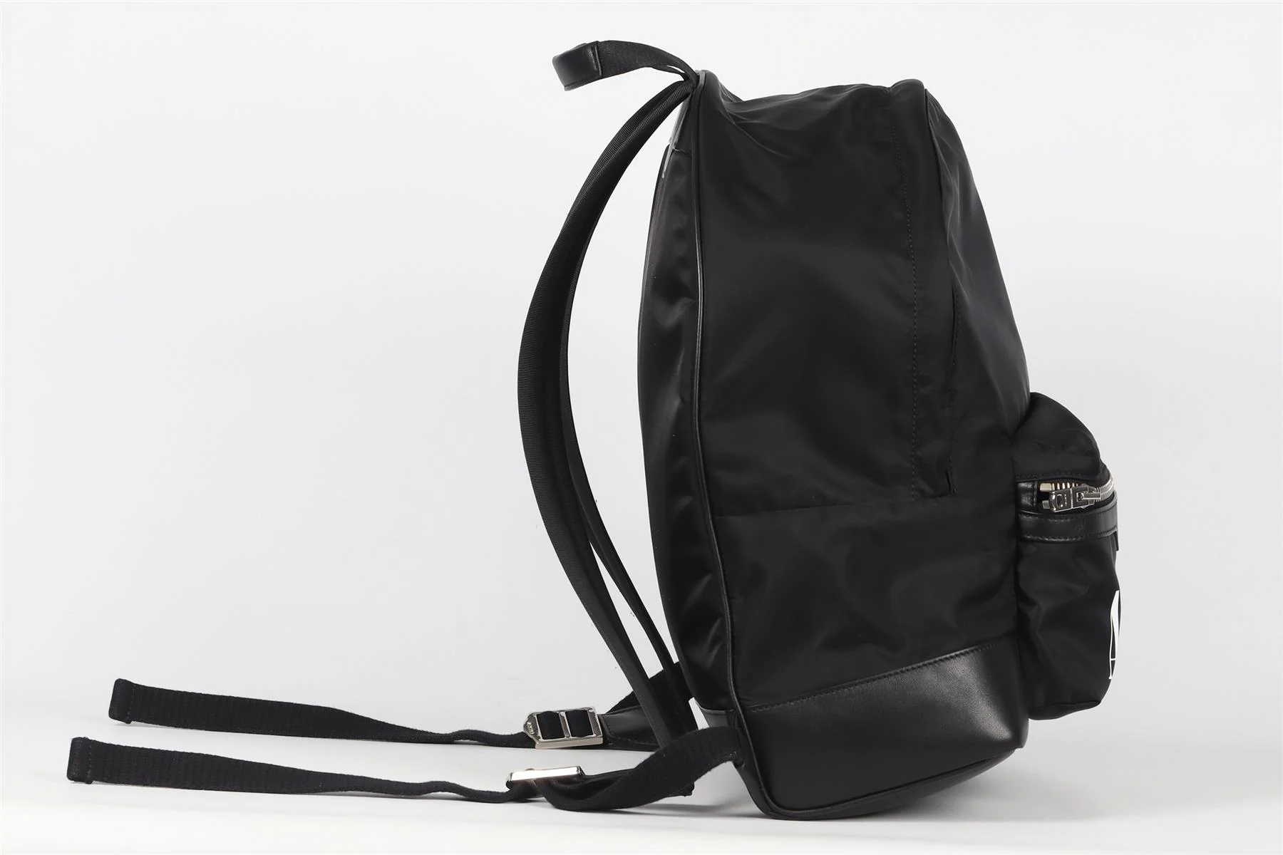 AMIRI BLACK NYLON AND LEATHER BACKPACK - Image 4