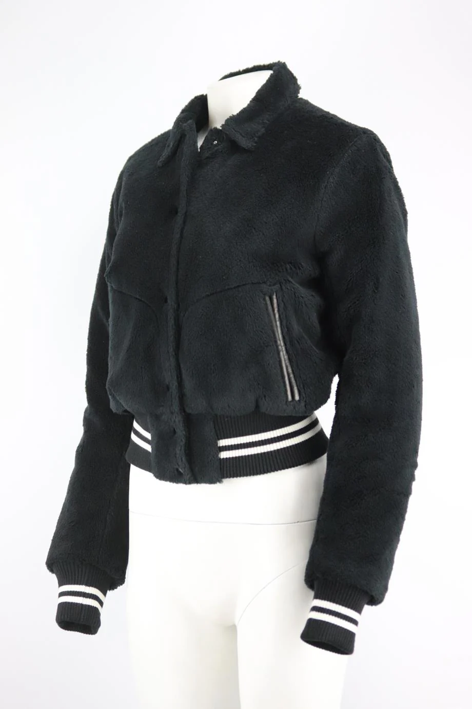 AMIRI FAUX FUR BOMBER JACKET SMALL - Image 3