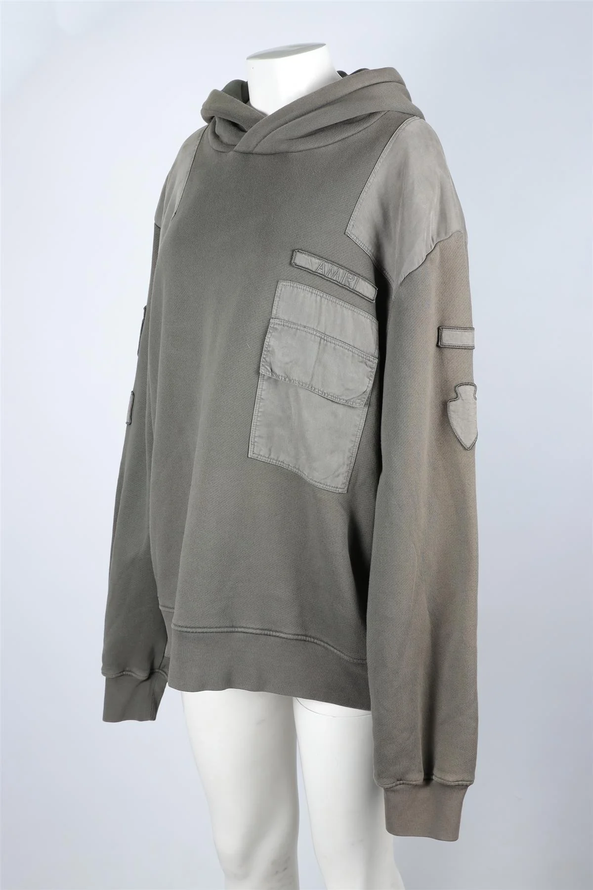 AMIRI GREEN COTTON HOODIE XLARGE - Image 3