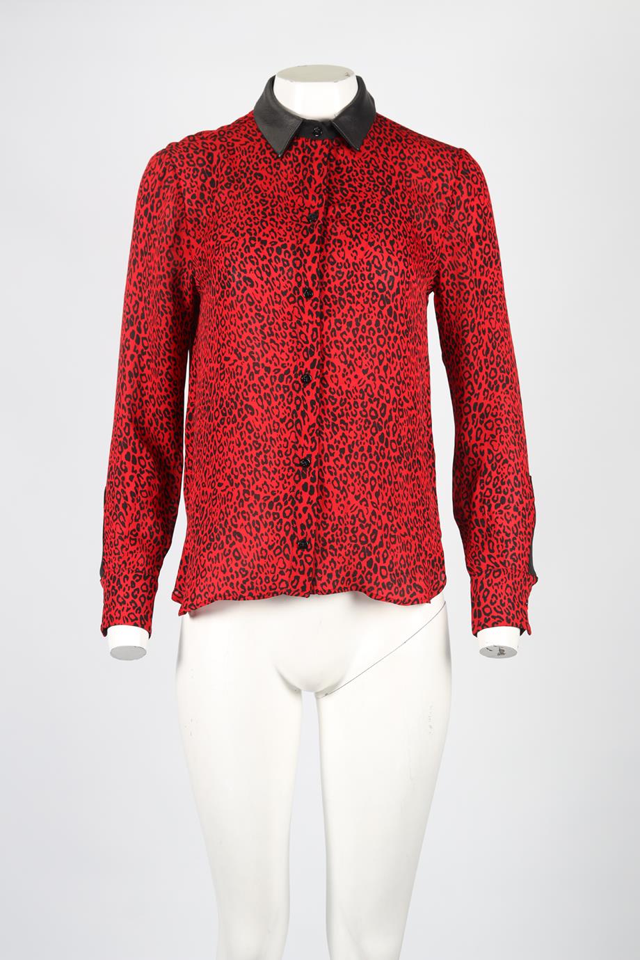 AMIRI LEOPARD PRINT SILK SHIRT SMALL - Image 2