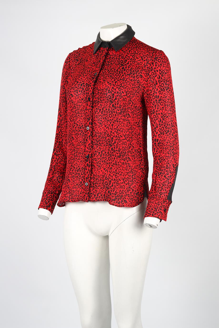 AMIRI LEOPARD PRINT SILK SHIRT SMALL - Image 3