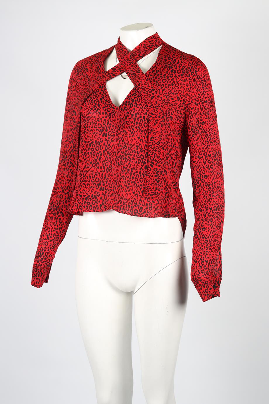 AMIRI LEOPARD PRINT SILK TOP SMALL - Image 3