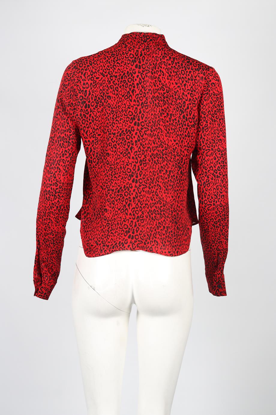 AMIRI LEOPARD PRINT SILK TOP SMALL - Image 4