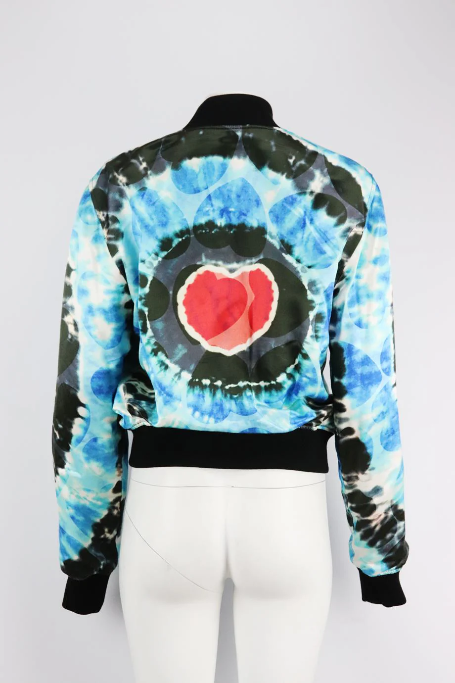 AMIRI PRINTED TIE DYED SILK BLEND BOMBER JACKET SMALL - Image 4