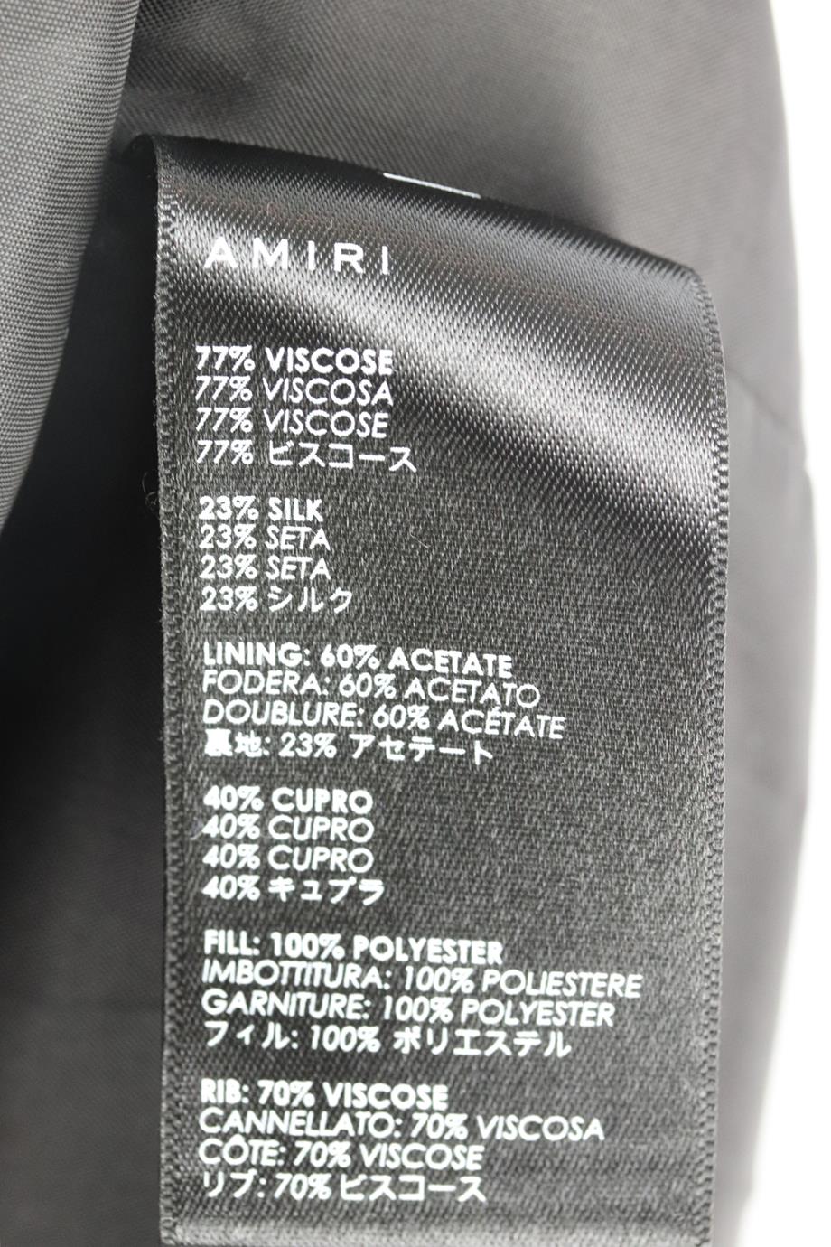 AMIRI PRINTED TIE DYED SILK BLEND BOMBER JACKET SMALL - Image 7