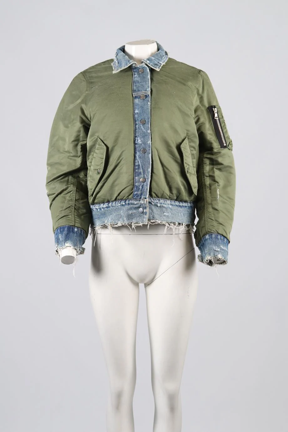AMIRI REVERSIBLE COTTON AND DENIM JACKET UK 8 - Image 5