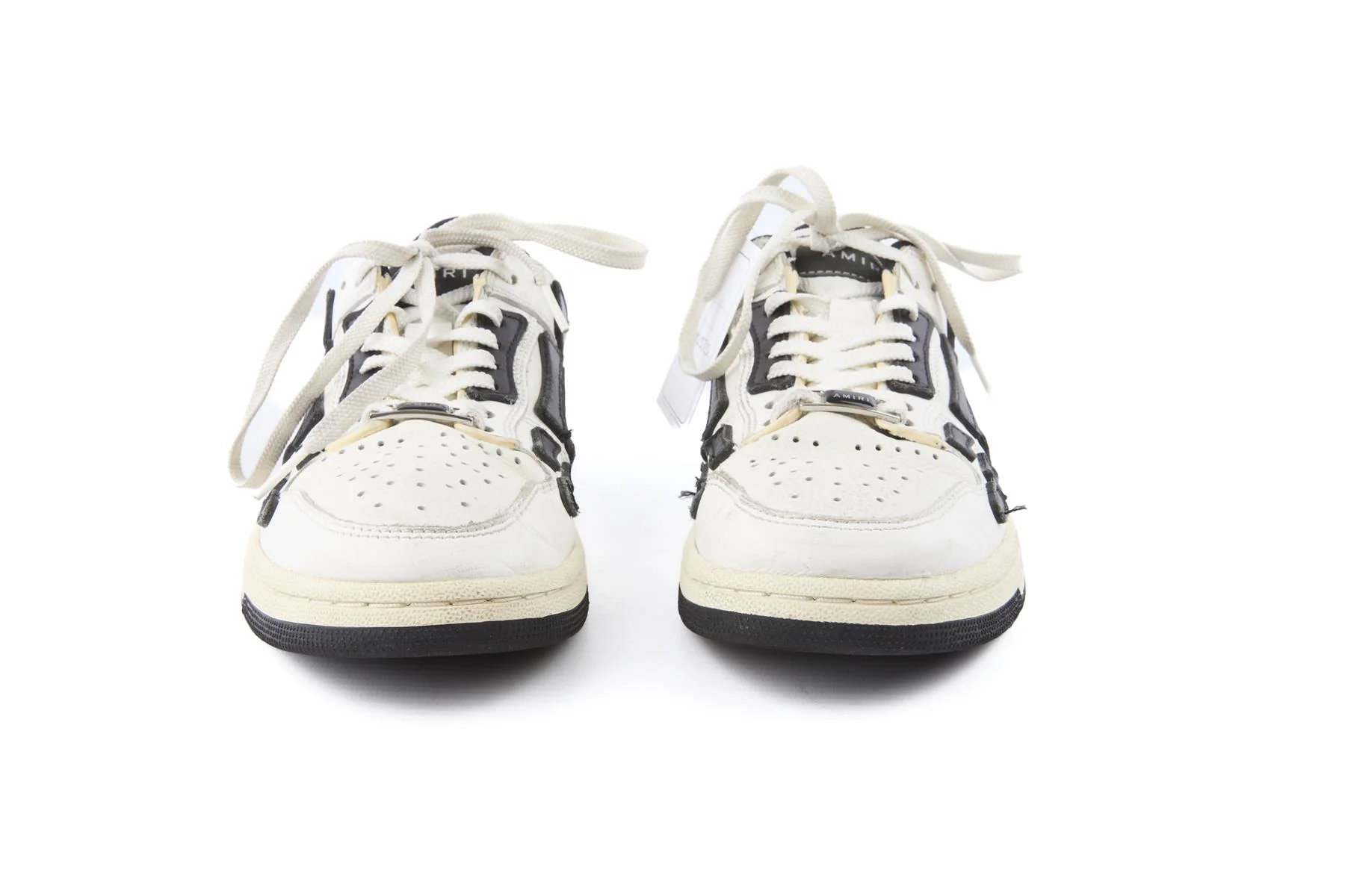 AMIRI WHITE SKEL LEATHER SNEAKERS EU 38 UK 5 US 8 - Image 3