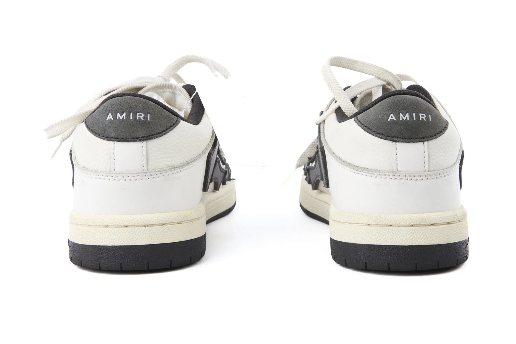 AMIRI WHITE SKEL LEATHER SNEAKERS EU 38 UK 5 US 8 - Image 5